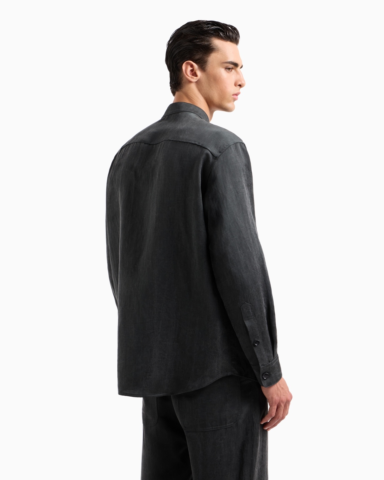 SHIRT JACKET IN LYOCELL AND LINEN CANVAS - 3