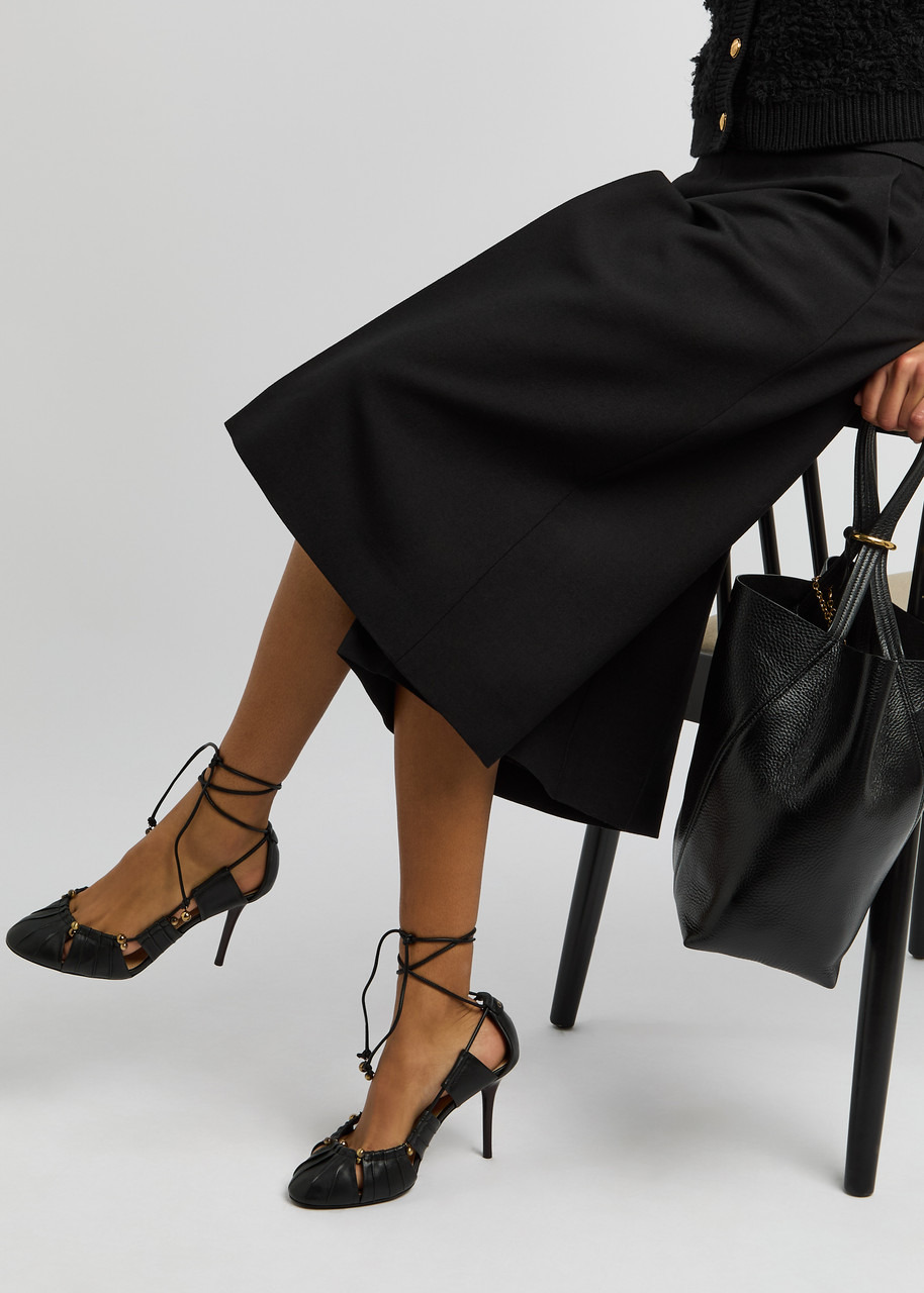 Chloe Luna 100 Cut-out Leather Pumps - 5