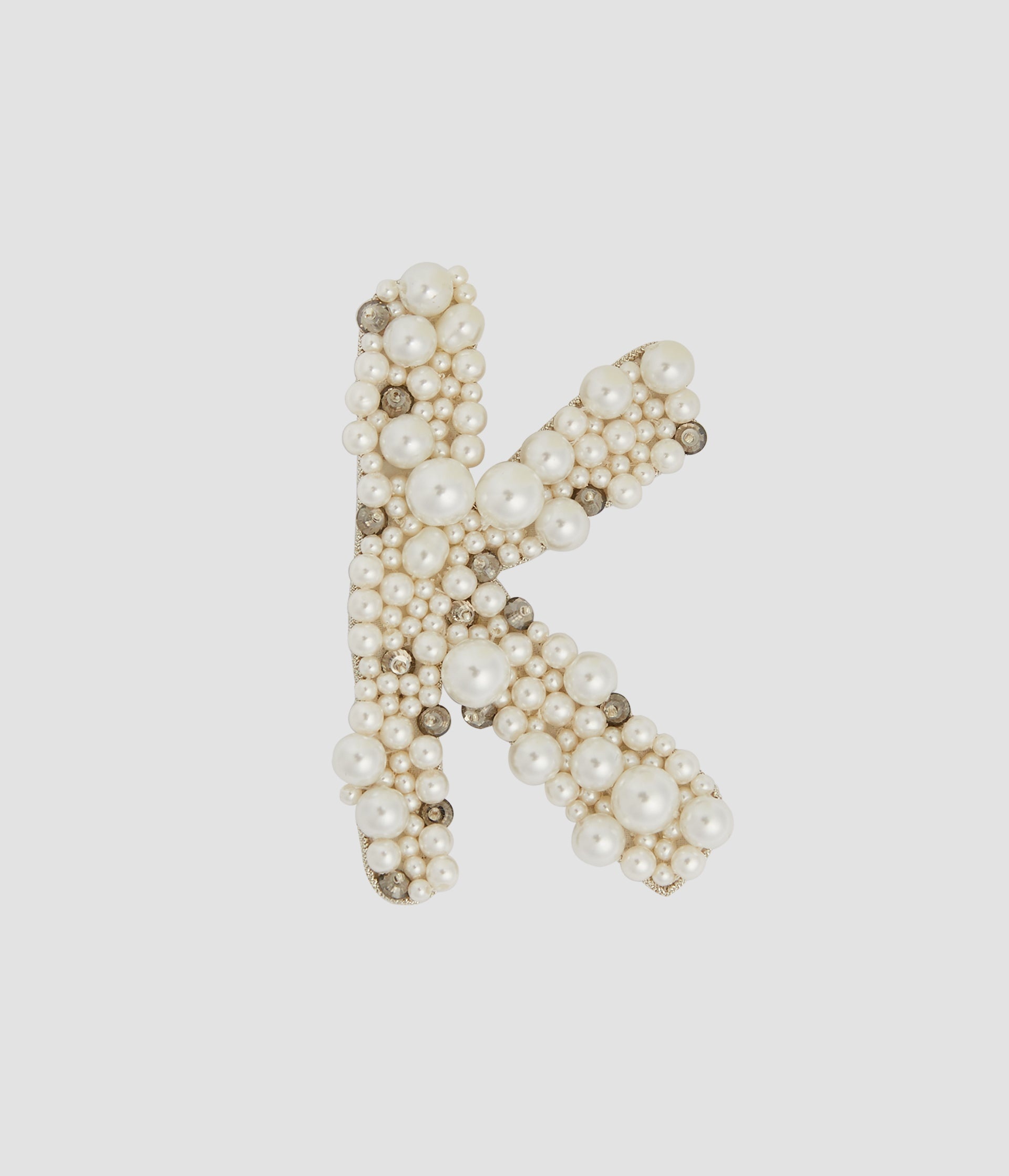 PEARL ALPHABET BROOCH K - 1