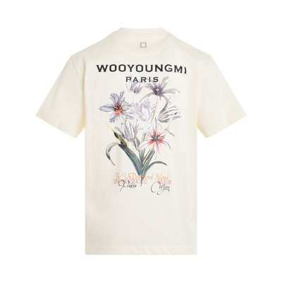 Wooyoungmi Colour Changing Flower Print T-Shirt in Ivory outlook