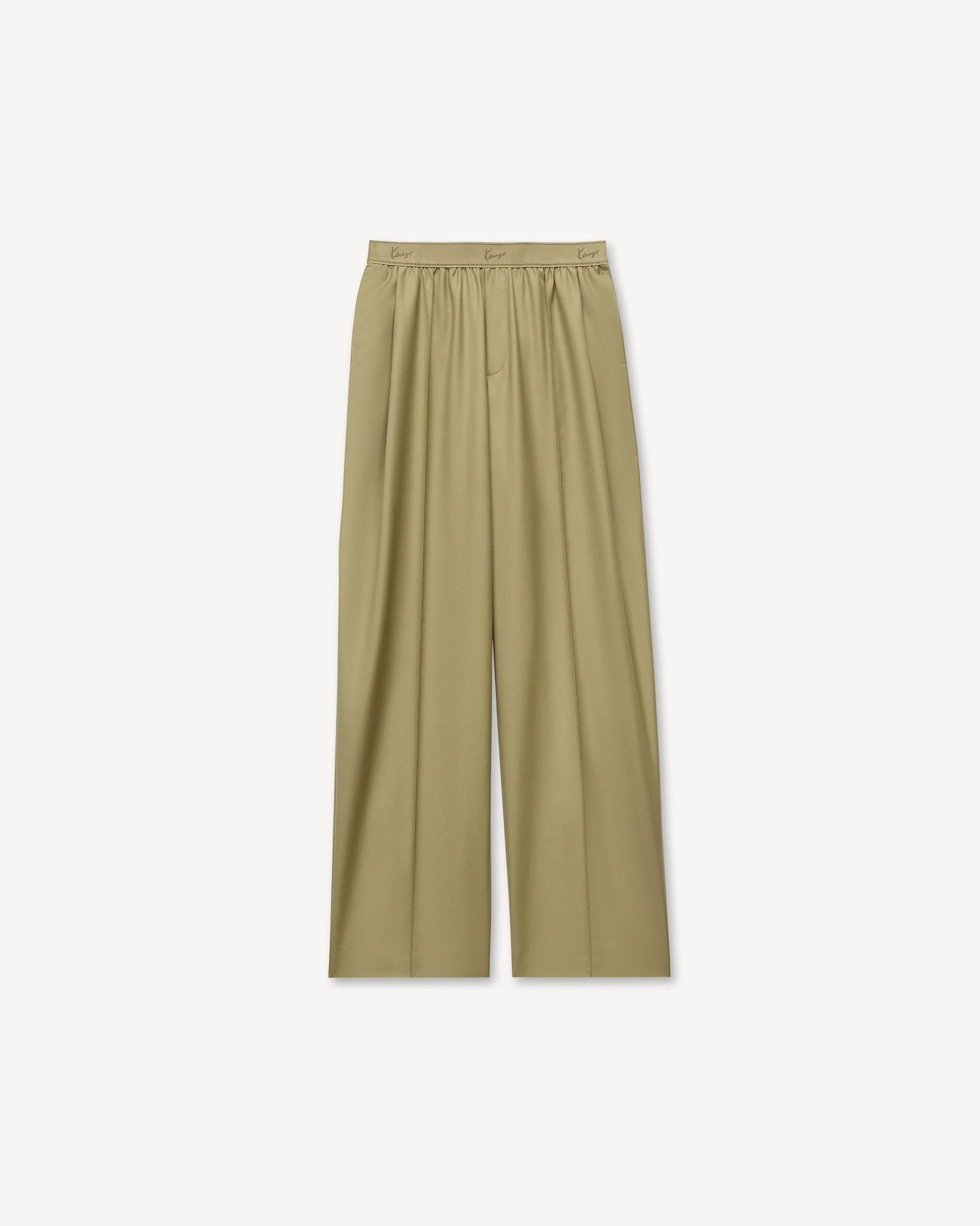 Elasticated pants in virgin wool - 1