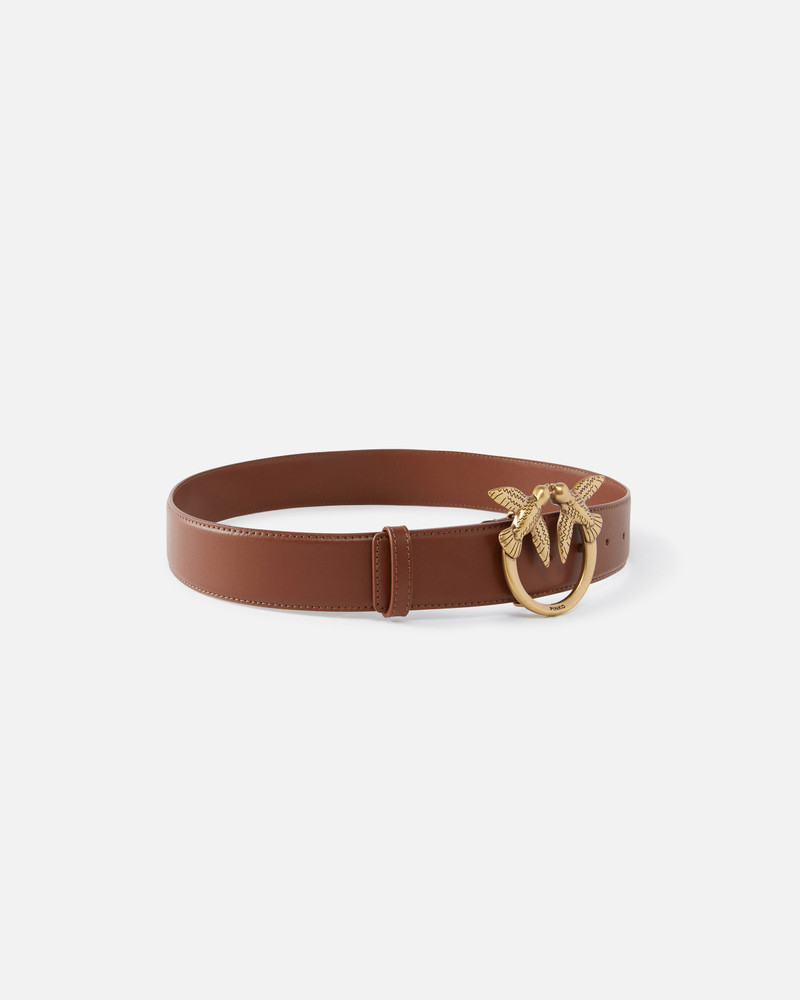 PINKO LOVE BIRDS HIGH LEATHER BELT 4CM outlook