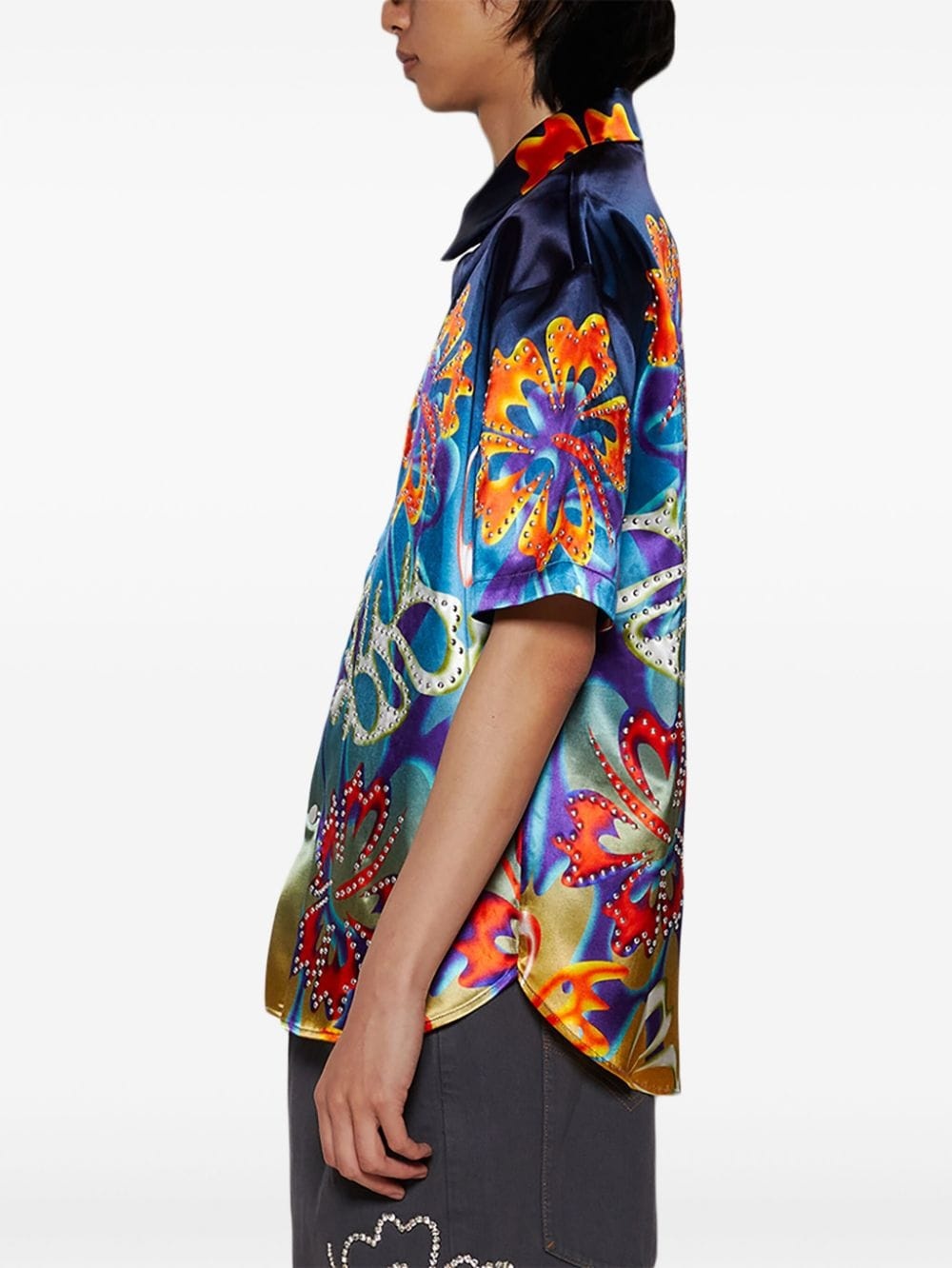 Hibiscus floral-print shirt - 4