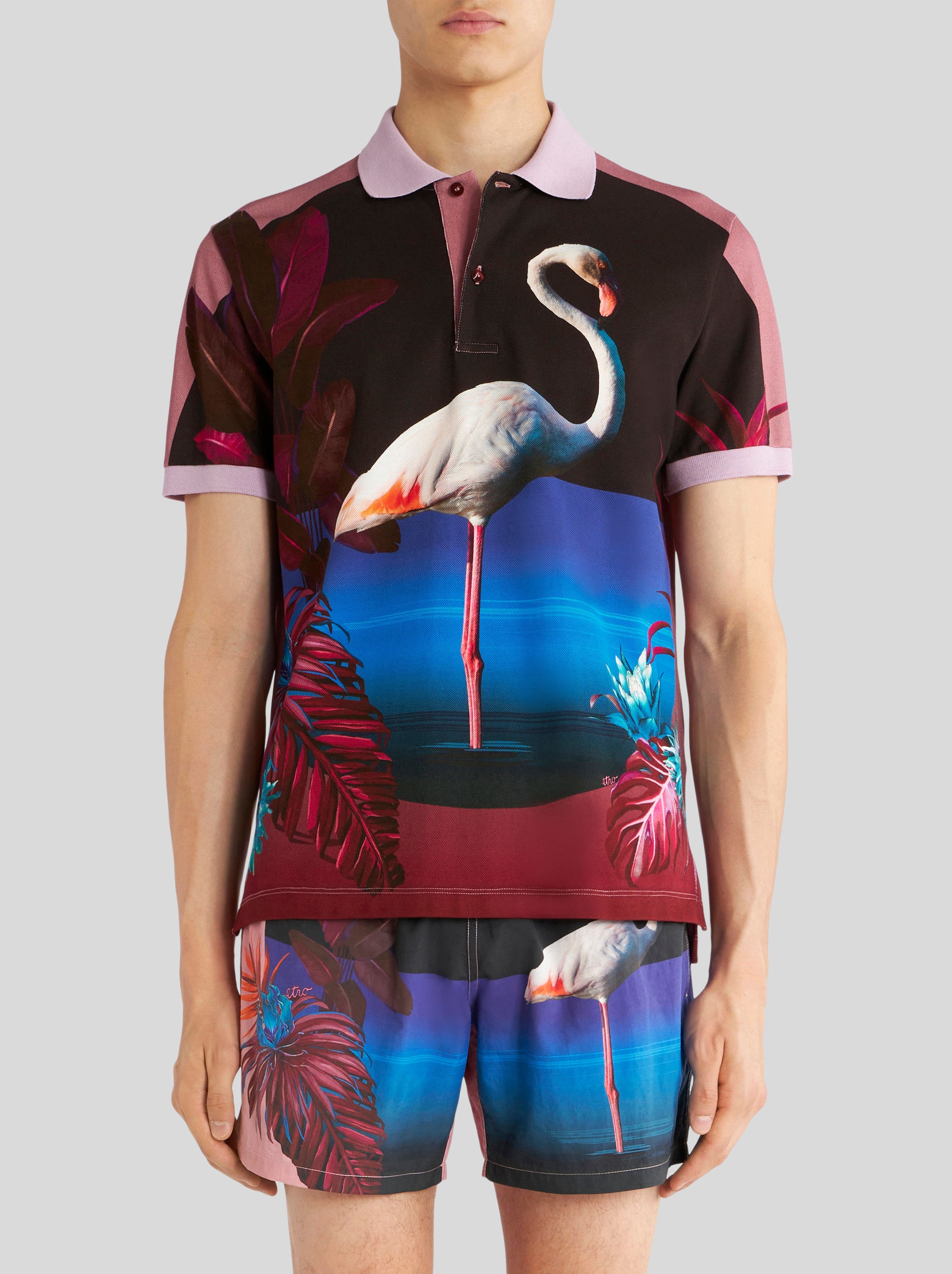 POLO SHIRT WITH FLAMINGO - 2