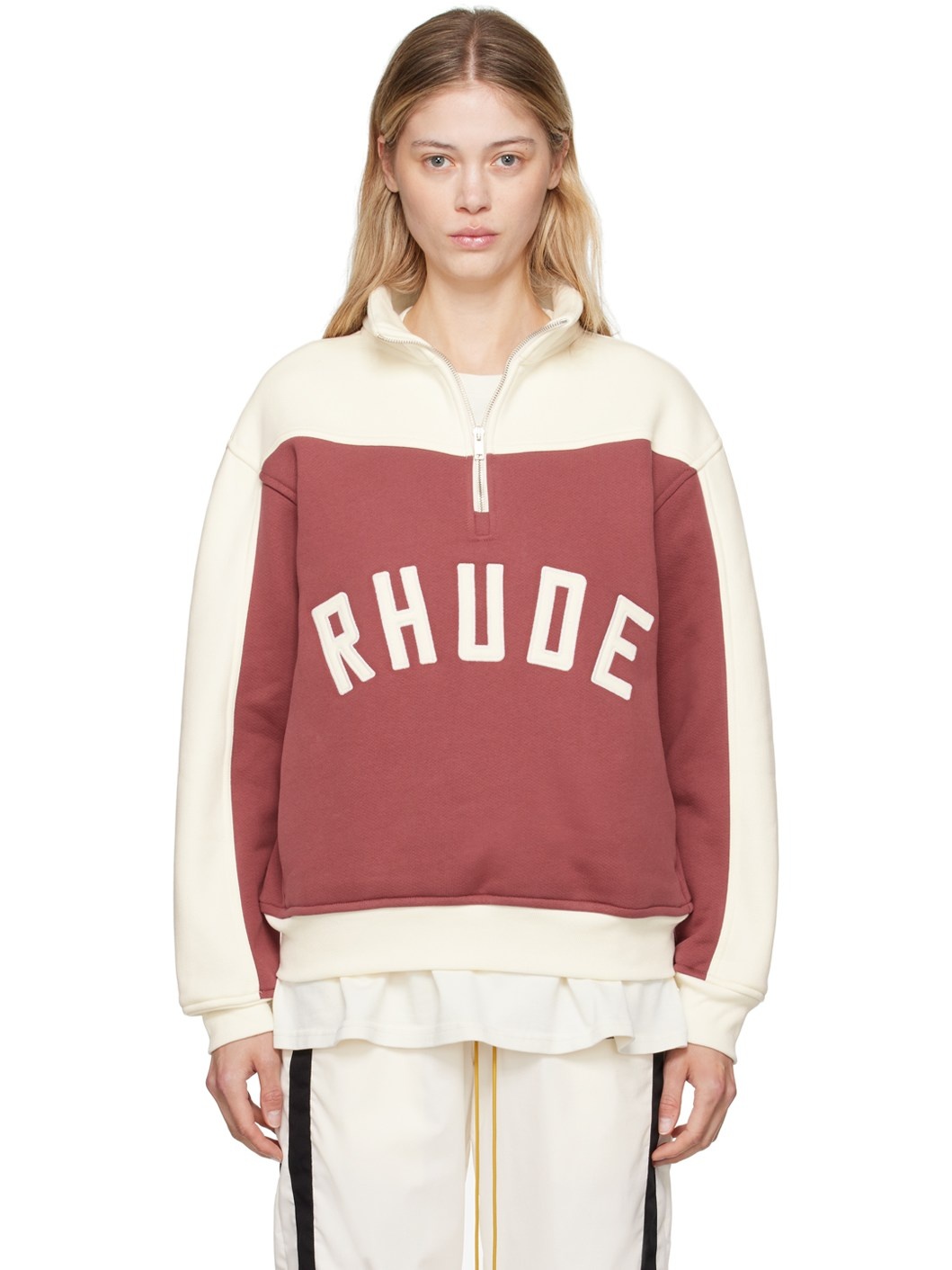 Burgundy & Off-White 'Chamonix' Sweatshirt - 1