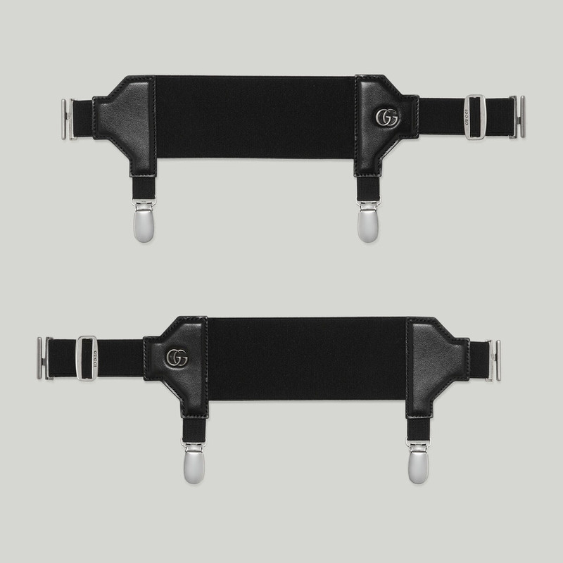 Wide elastic garter belt with Double G 1