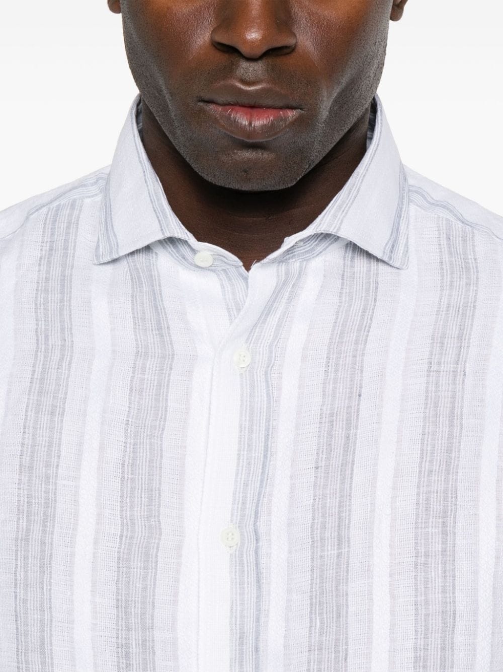 striped linen shirt - 5