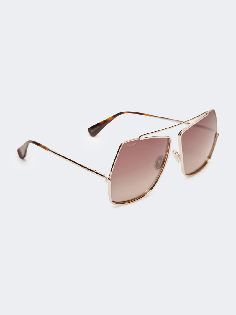 Max Mara Oversized square sunglasses - BROWN PEACH outlook