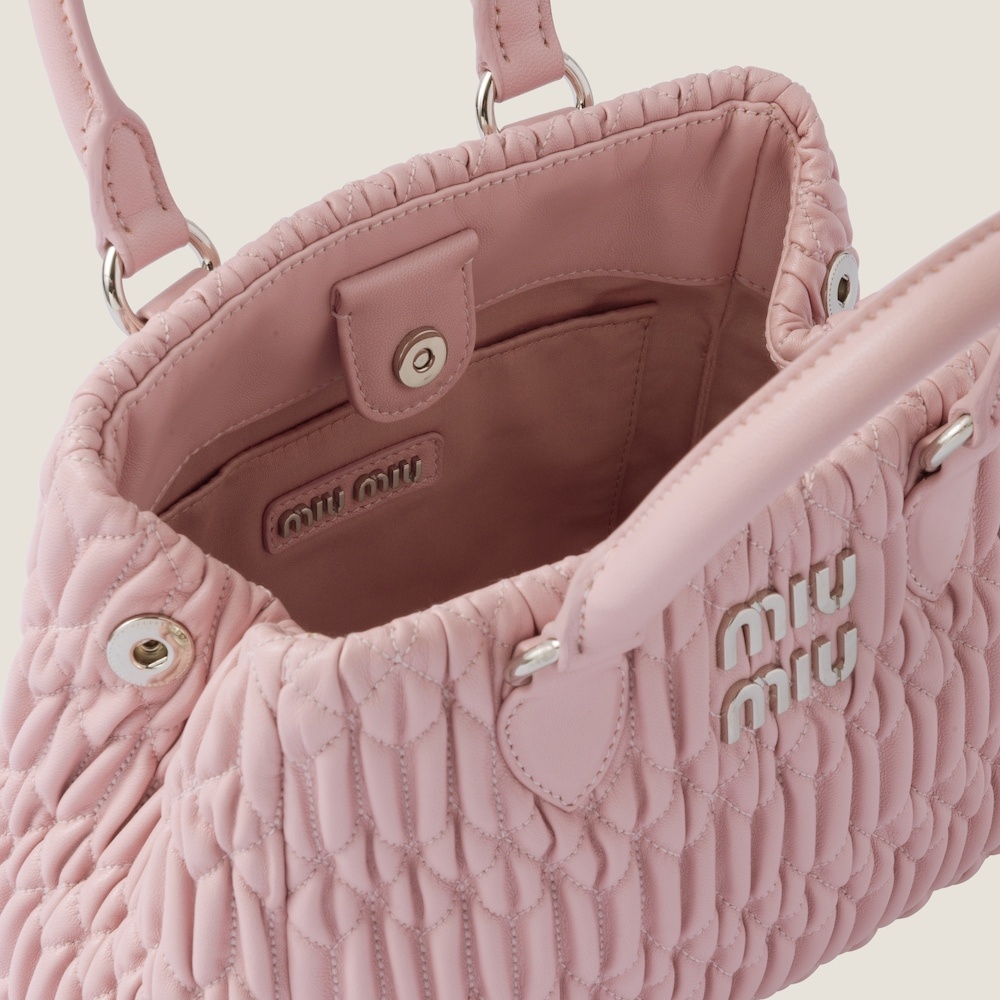 Miu Crystal nappa leather handbag - 5