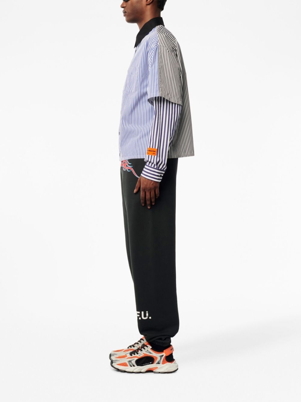logo-print cotton track pants - 3