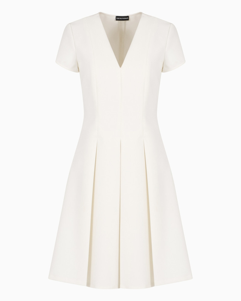 LINEN-VISCOSE BLEND TROUSERS WITH IRREGULAR CHEVRON MOTIF 1