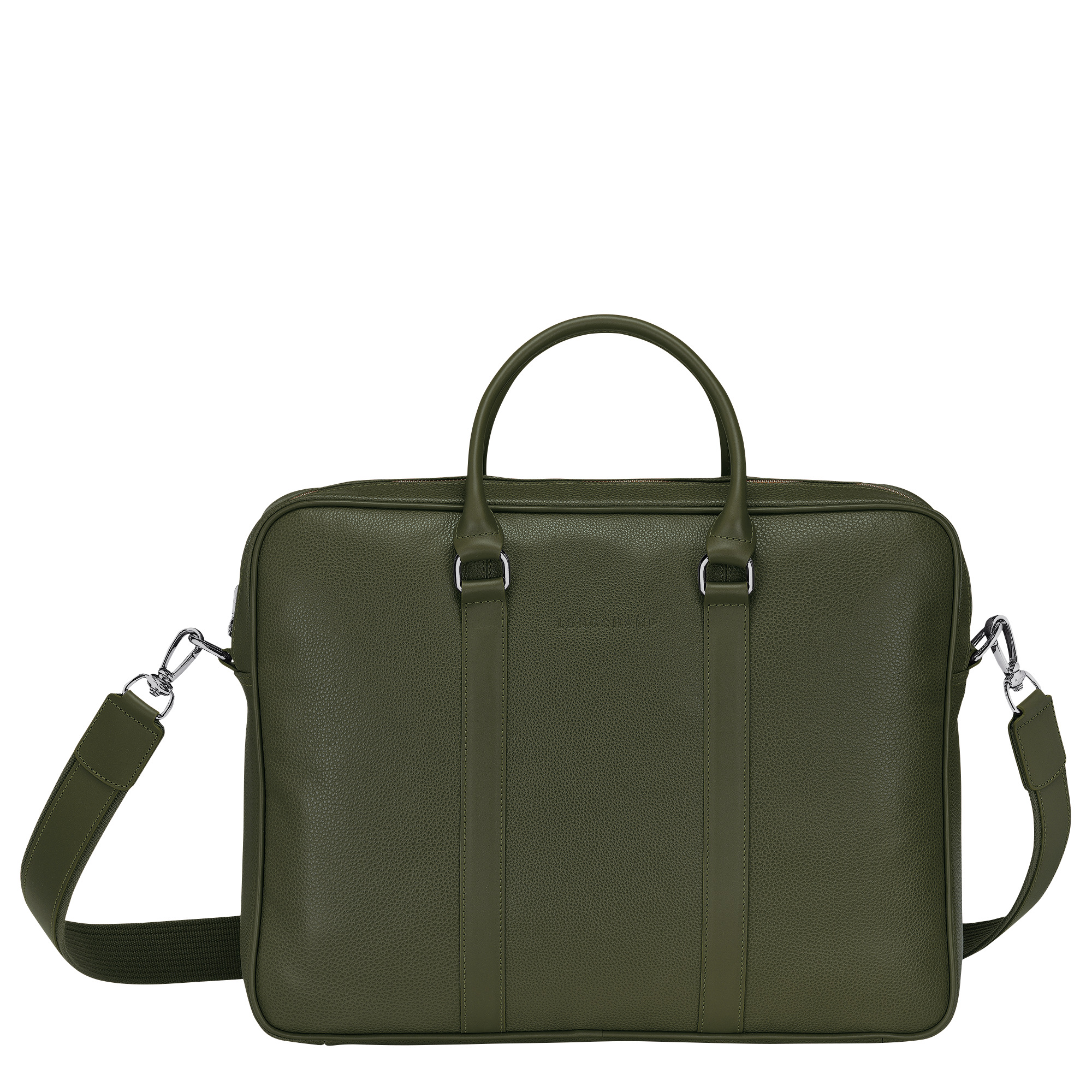 Le Foulonné M Briefcase Khaki - Leather - 1