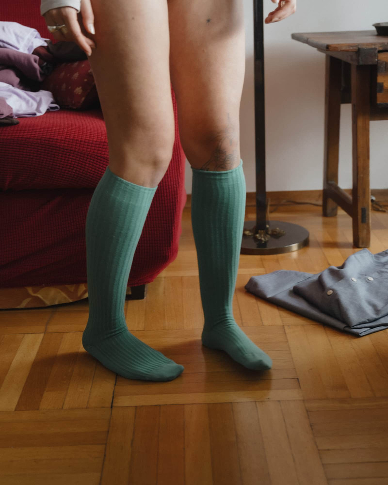 Rib Knee Socks - Organic Cotton Rib 4