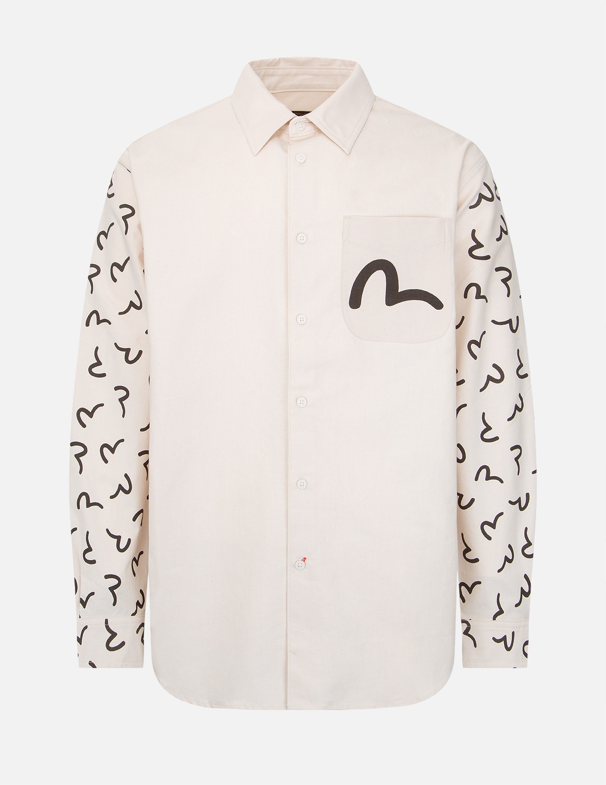 SEAGULL PATTERN PRINT SHIRT - 2