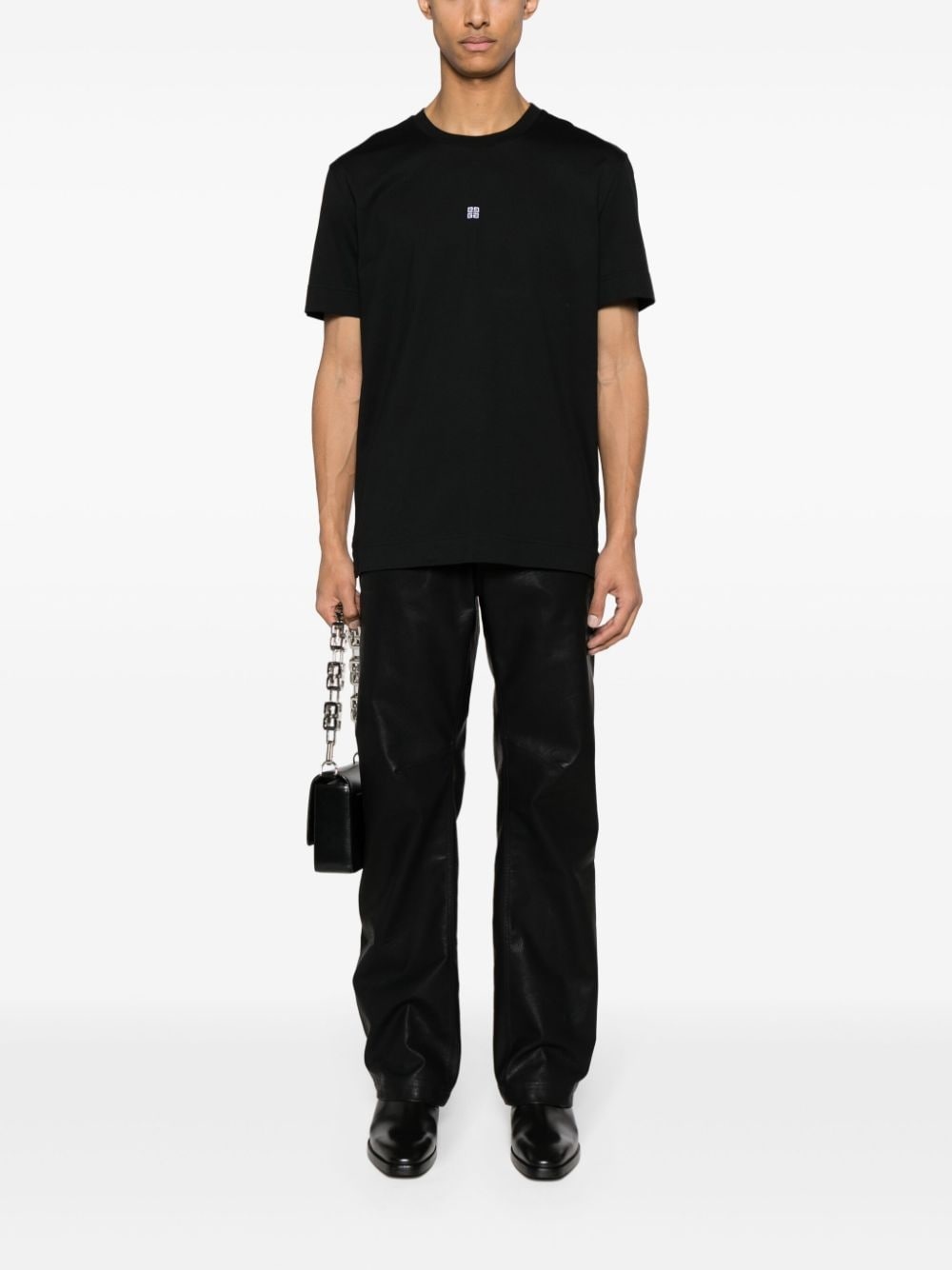 4G-embroidered cotton T-shirt - 2