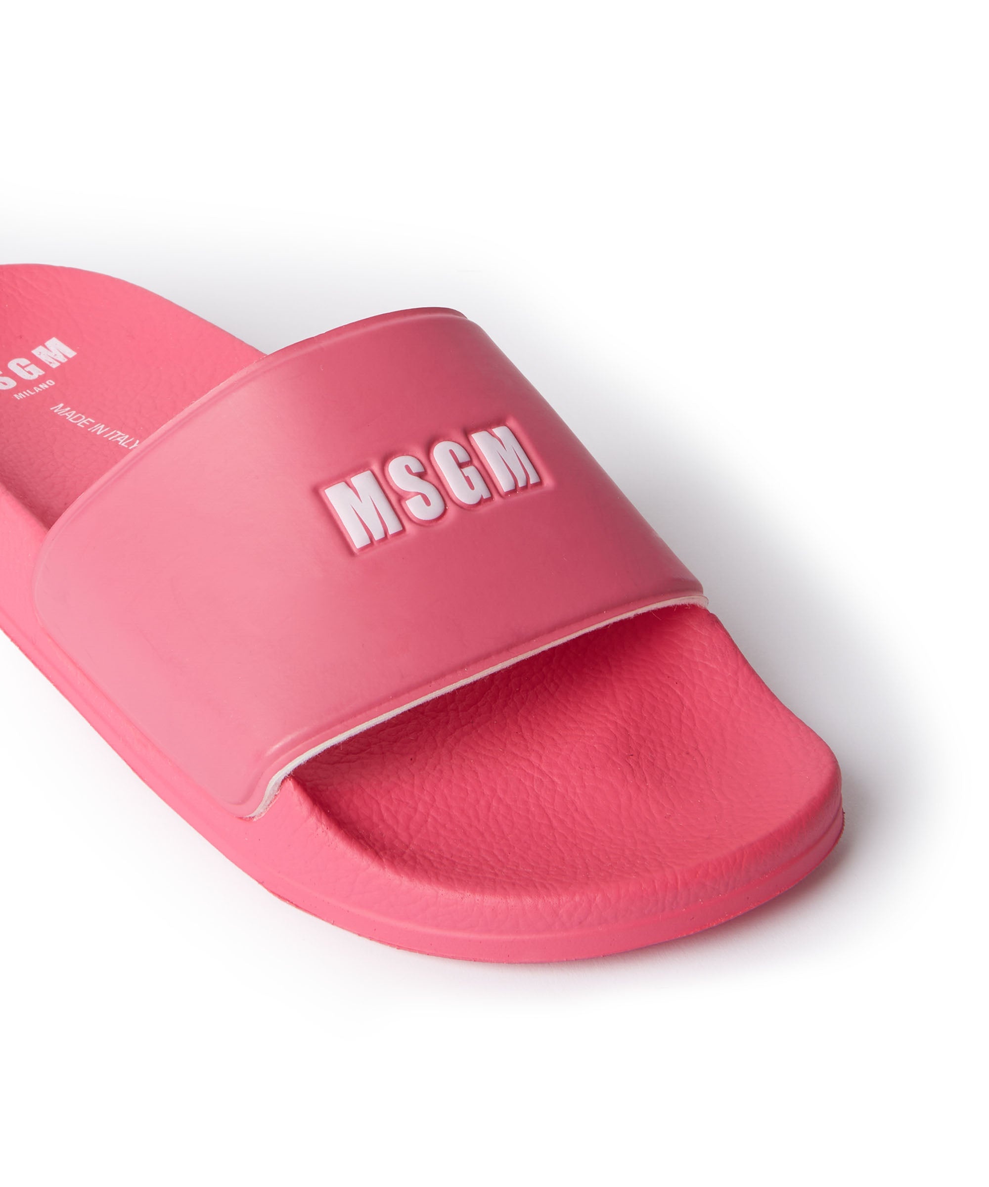 MSGM embossed-logo slides - Pink