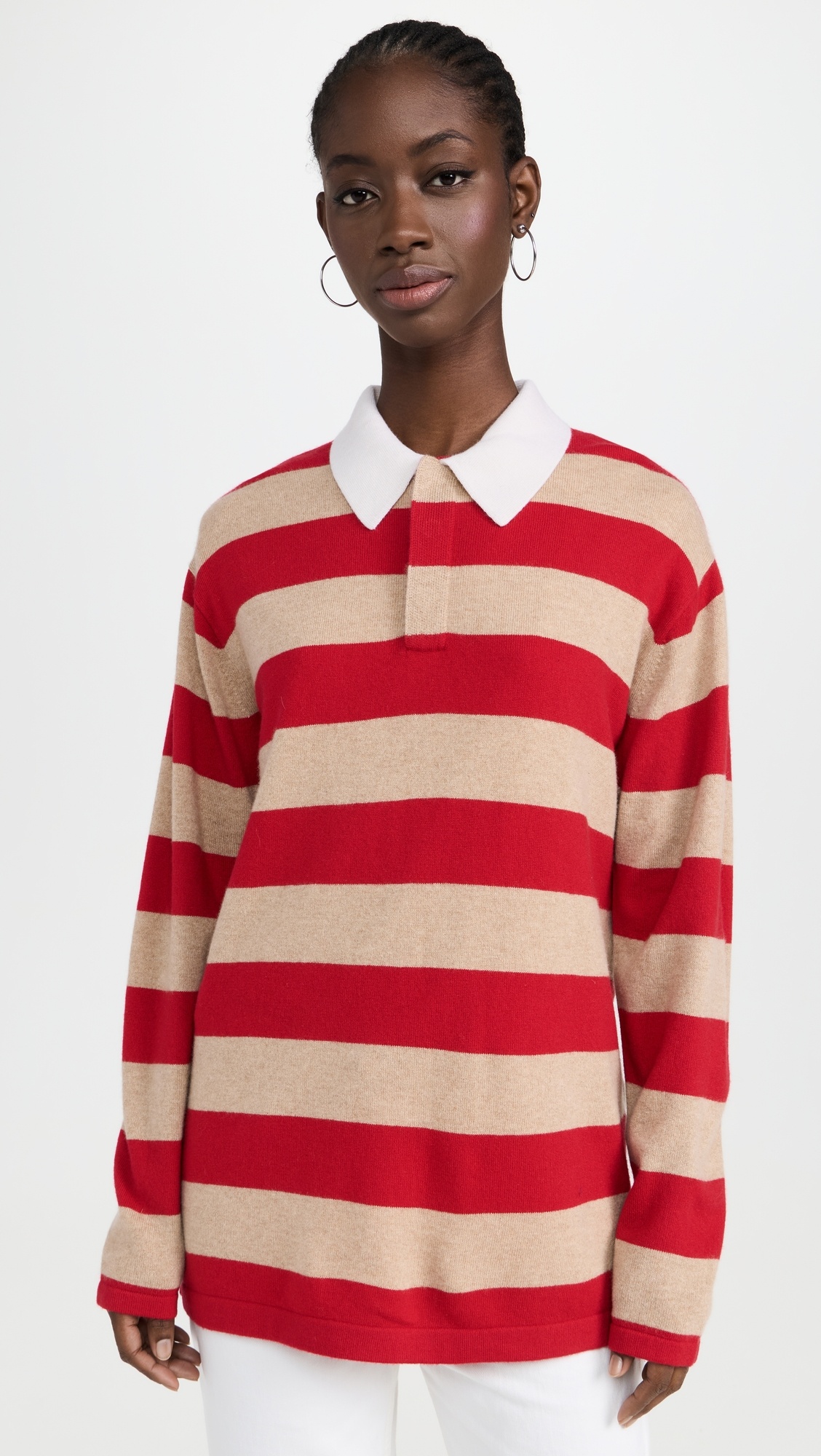 Striped Rugby Cashmere Sweater - 6