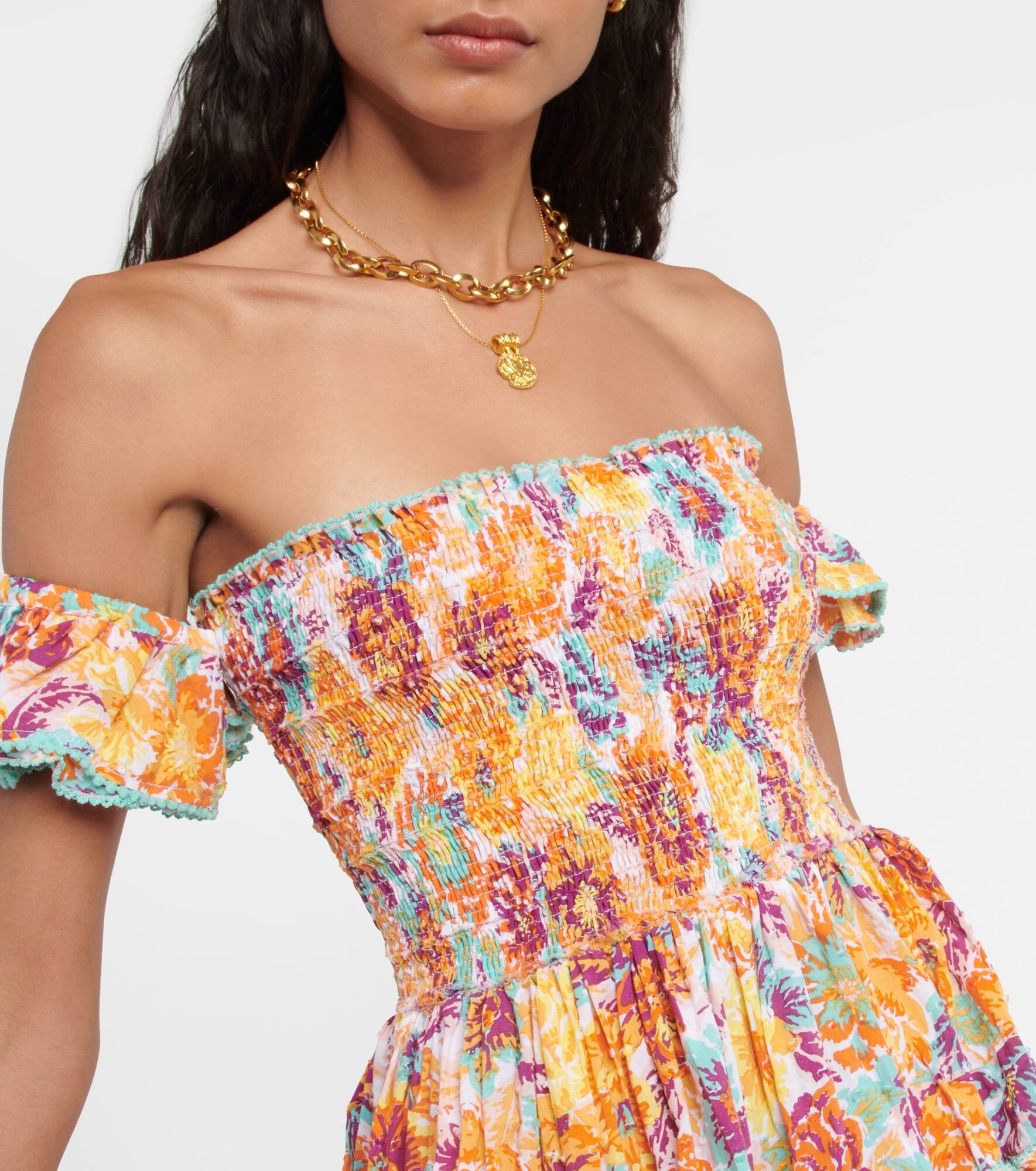 Aurora floral cotton minidress - 4