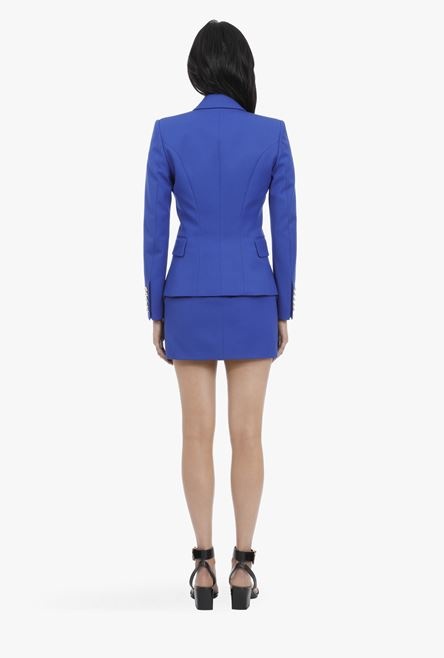 “Gitane” blue cotton blazer with double-breasted gold-tone buttoned closure - 3