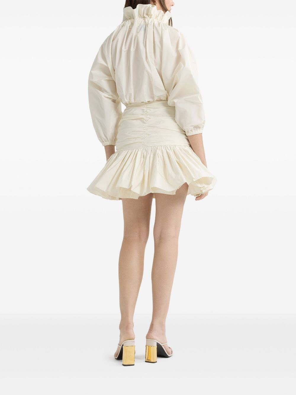 Volume sleeve mini dress - 3