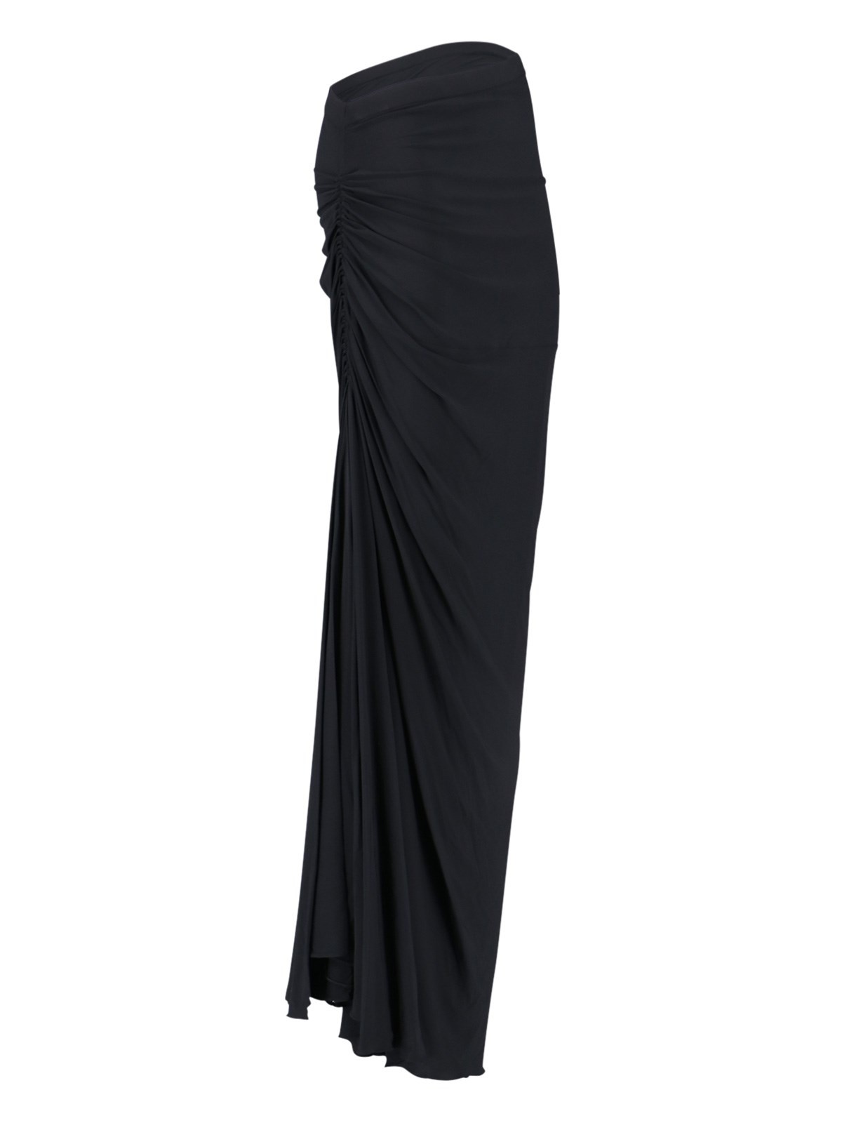 DRAPED MAXI VISCOSE SKIRT - 3