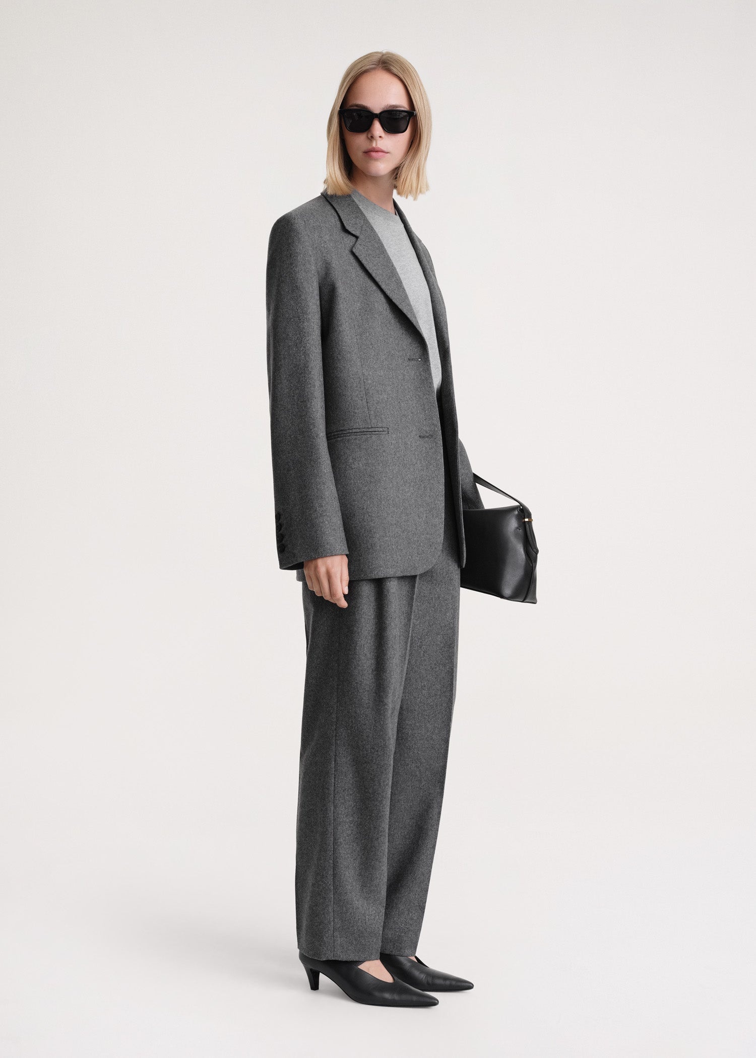 Tailored suit jacket grey mélange - 3