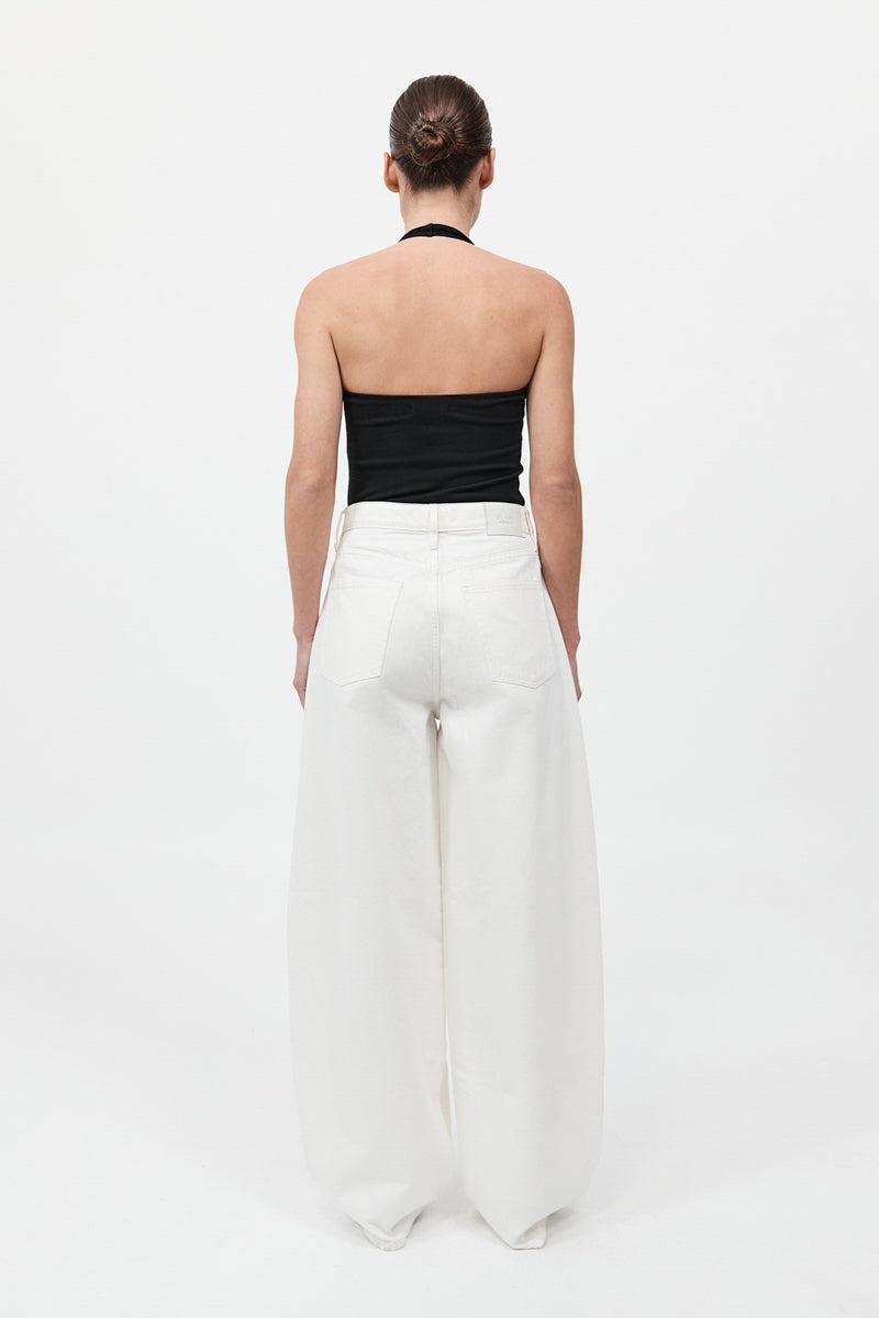 Rib Halter Top - Black - 6