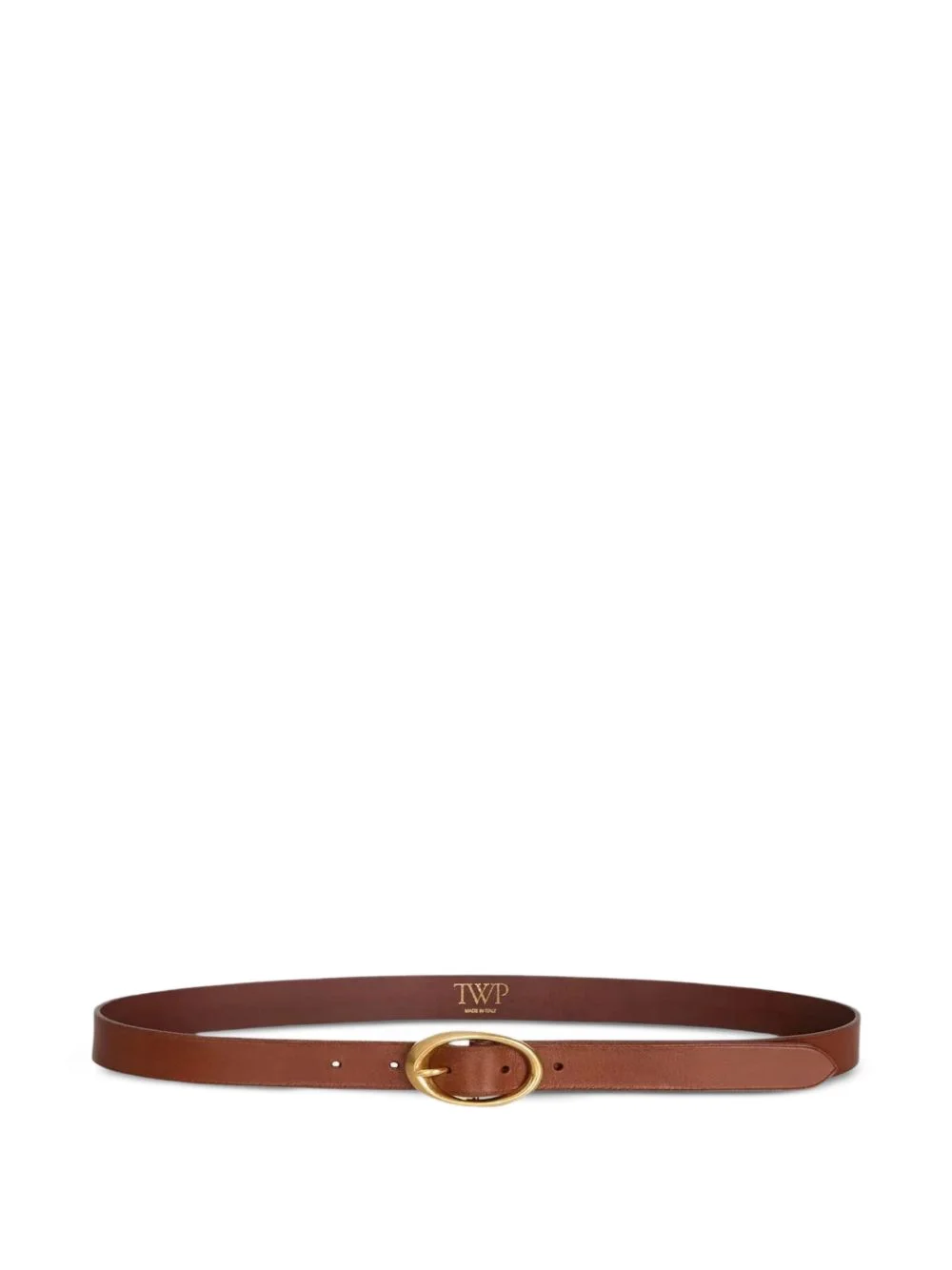 Narrow oval-buckle belt - 1