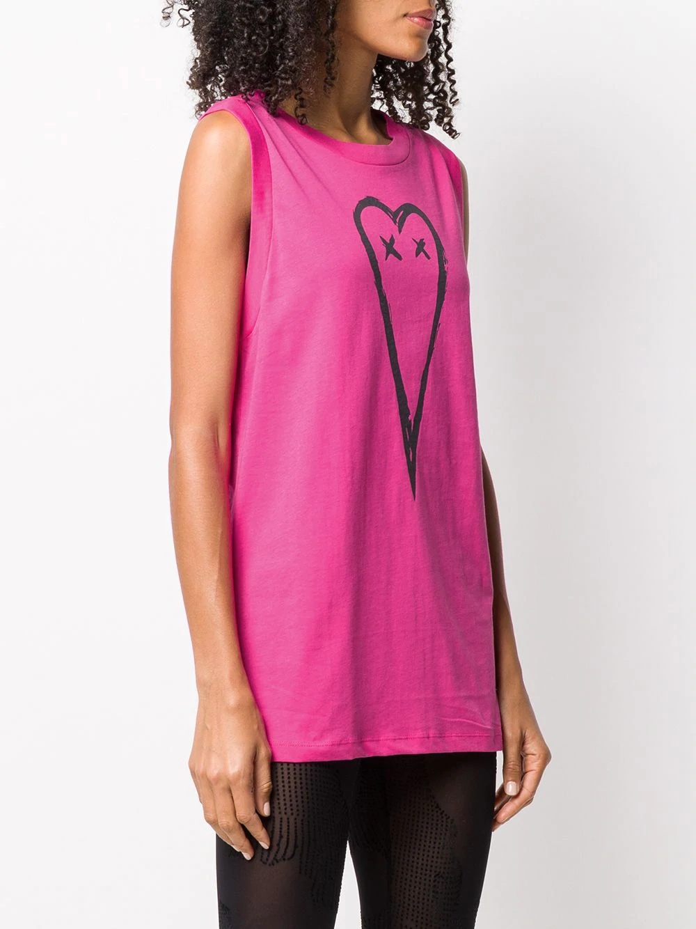 heart print tank top - 3