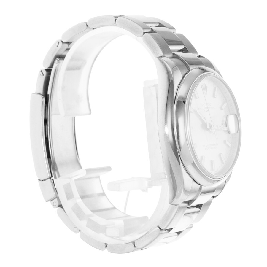 Pre-owned Rolex Oyster Perpetual Date Automatic Chronometer Silver Dial Men's Watch 115200 SSO - 7