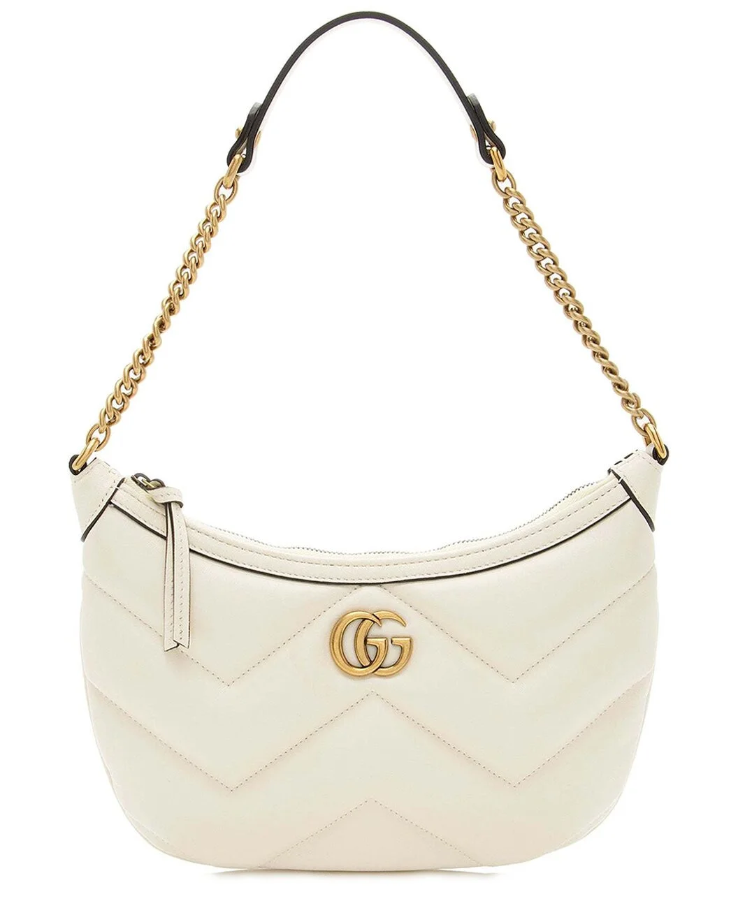 Gucci White Matelasse Leather GG Marmont Small Shoulder Bag (Authentic Pre-
Loved) - 1