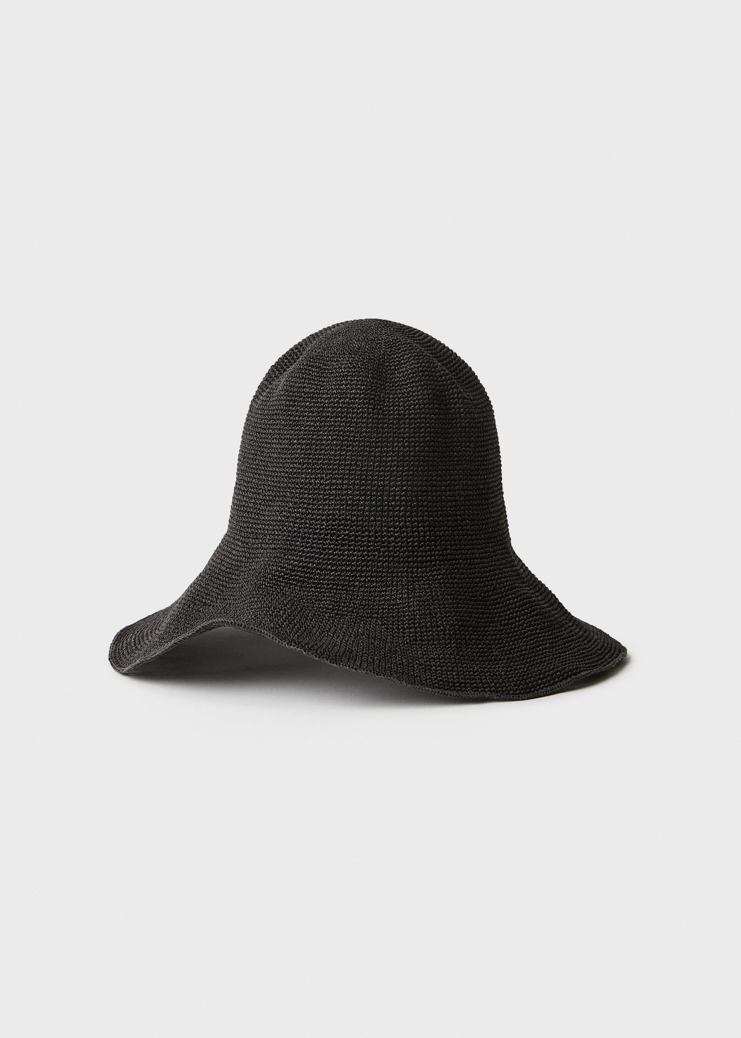 Paper straw hat black - 5