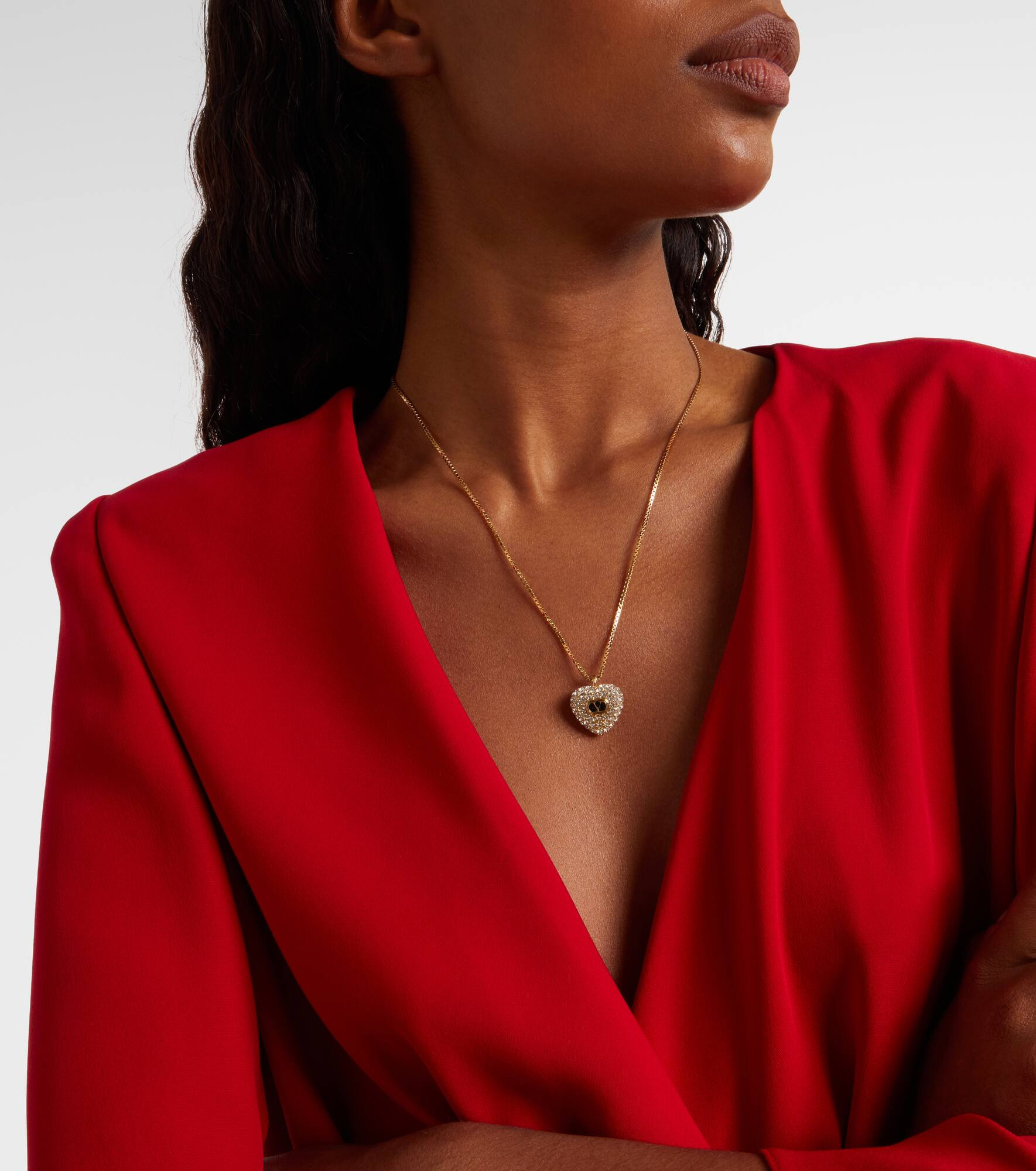 Cœur Royal embellished pendant necklace - 3