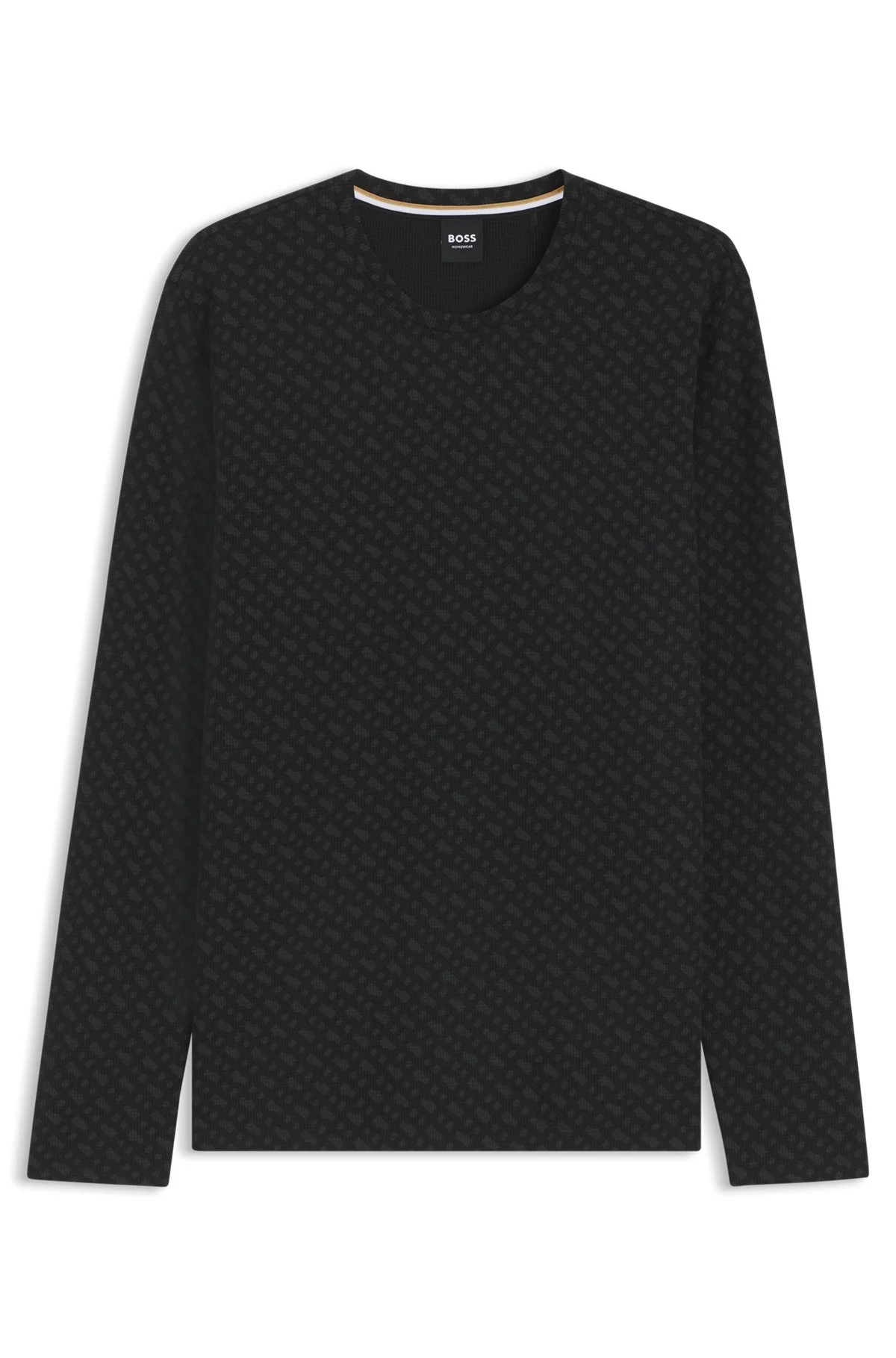 PAJAMA TOP IN A WAFFLE-TEXTURED COTTON BLEND - 1