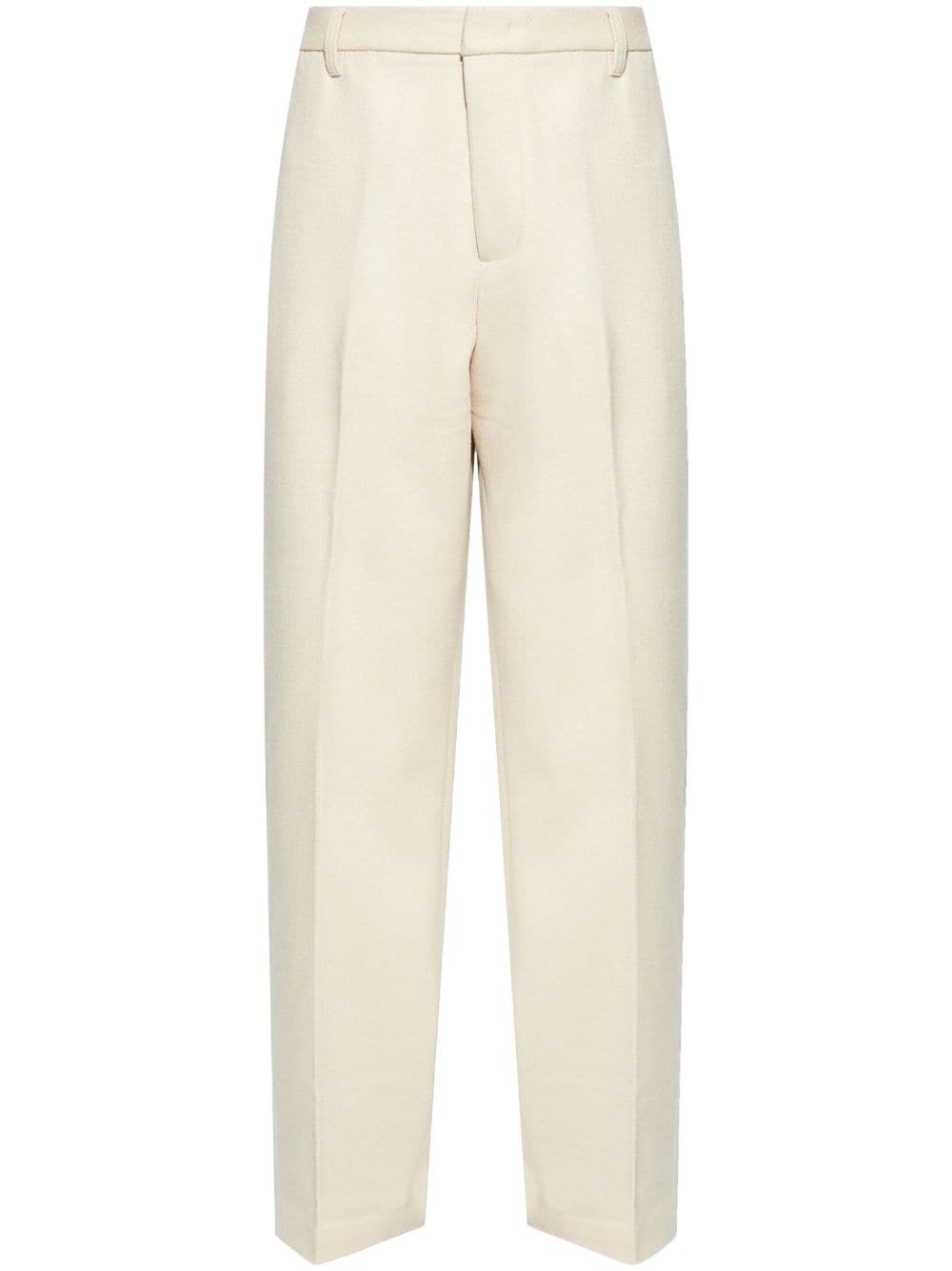 pressed crease loose-fit trousers - 1