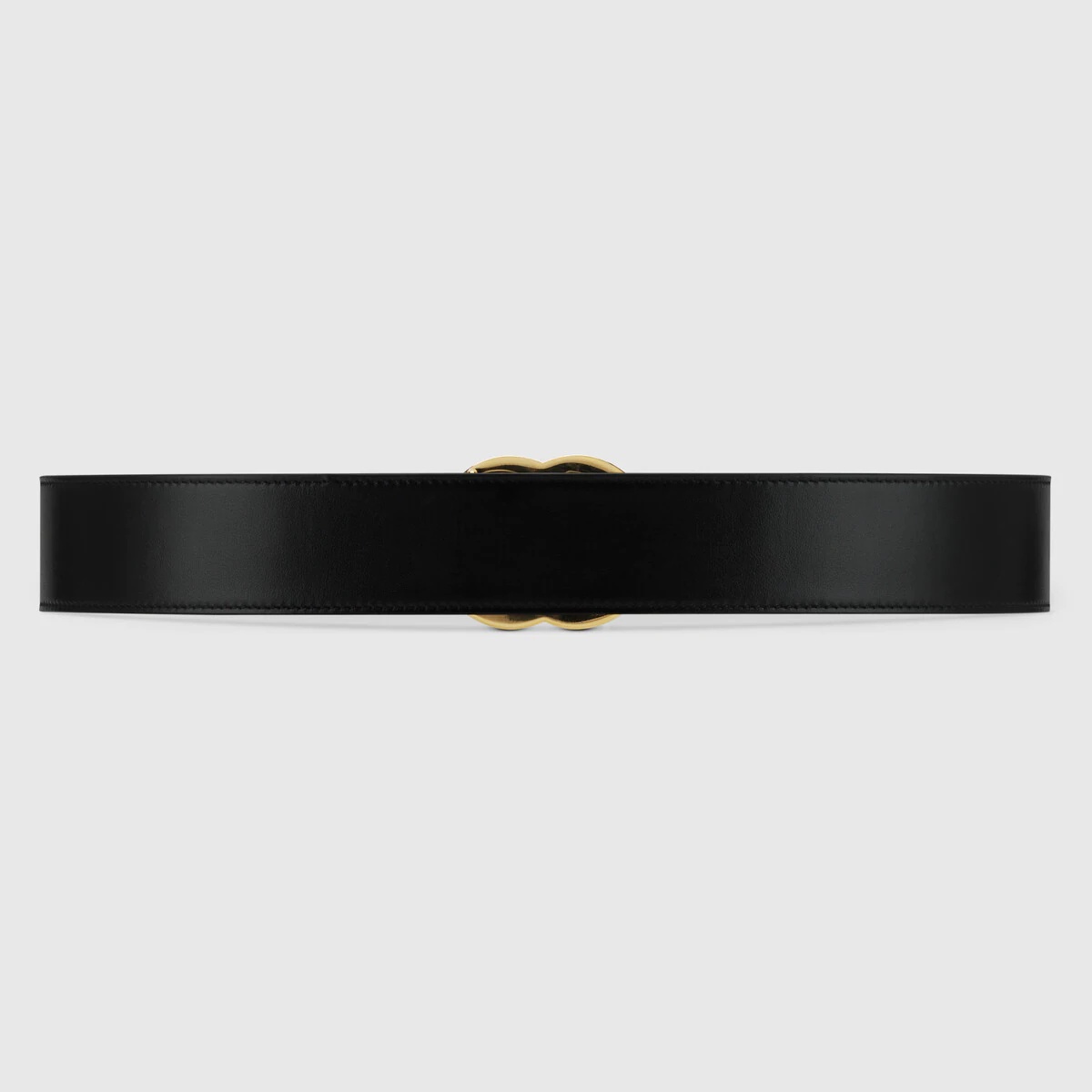 GG Marmont leather belt with shiny buckle - 3