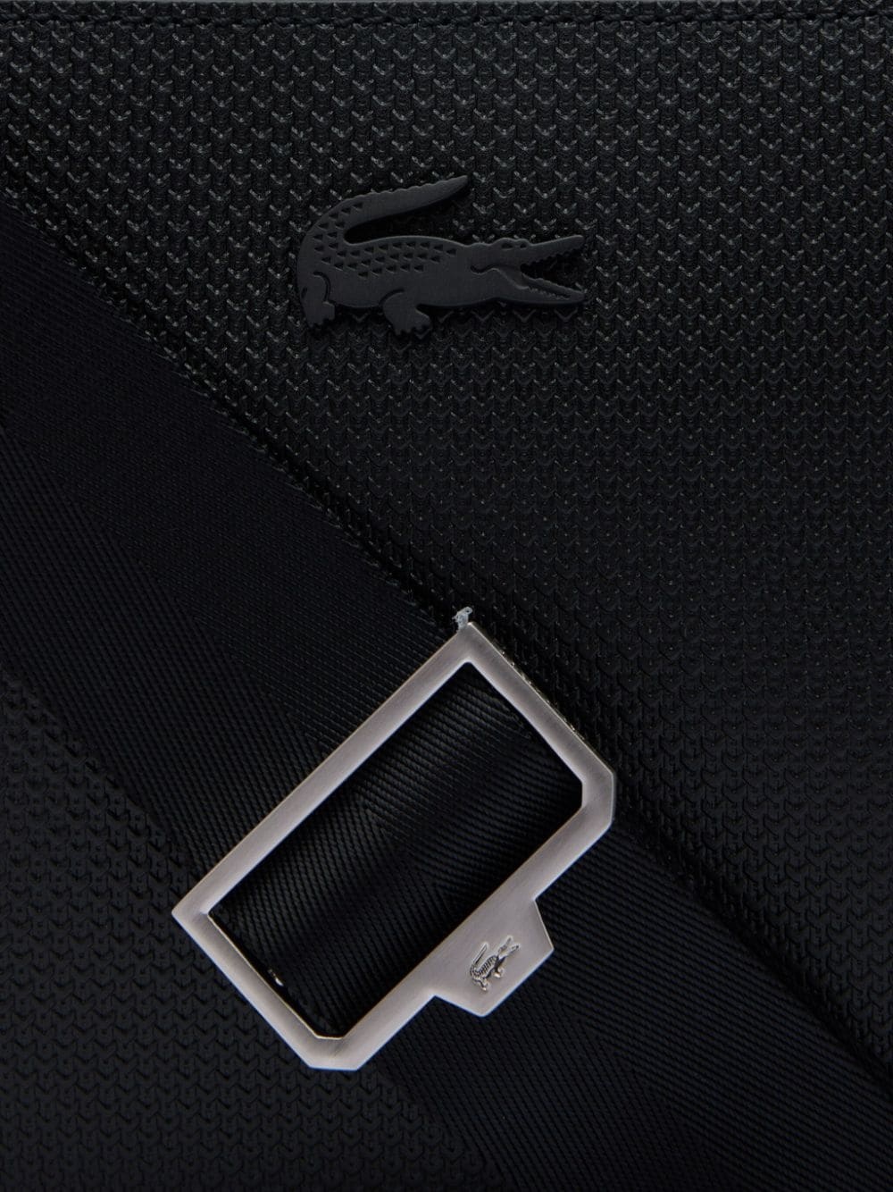 logo-plaque leather shoulder bag - 3