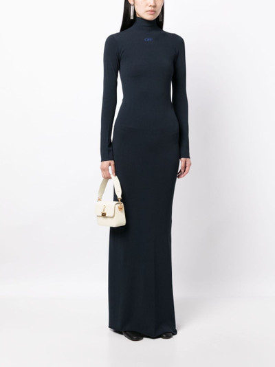 Off-White long-sleeve funnel-neck dress outlook