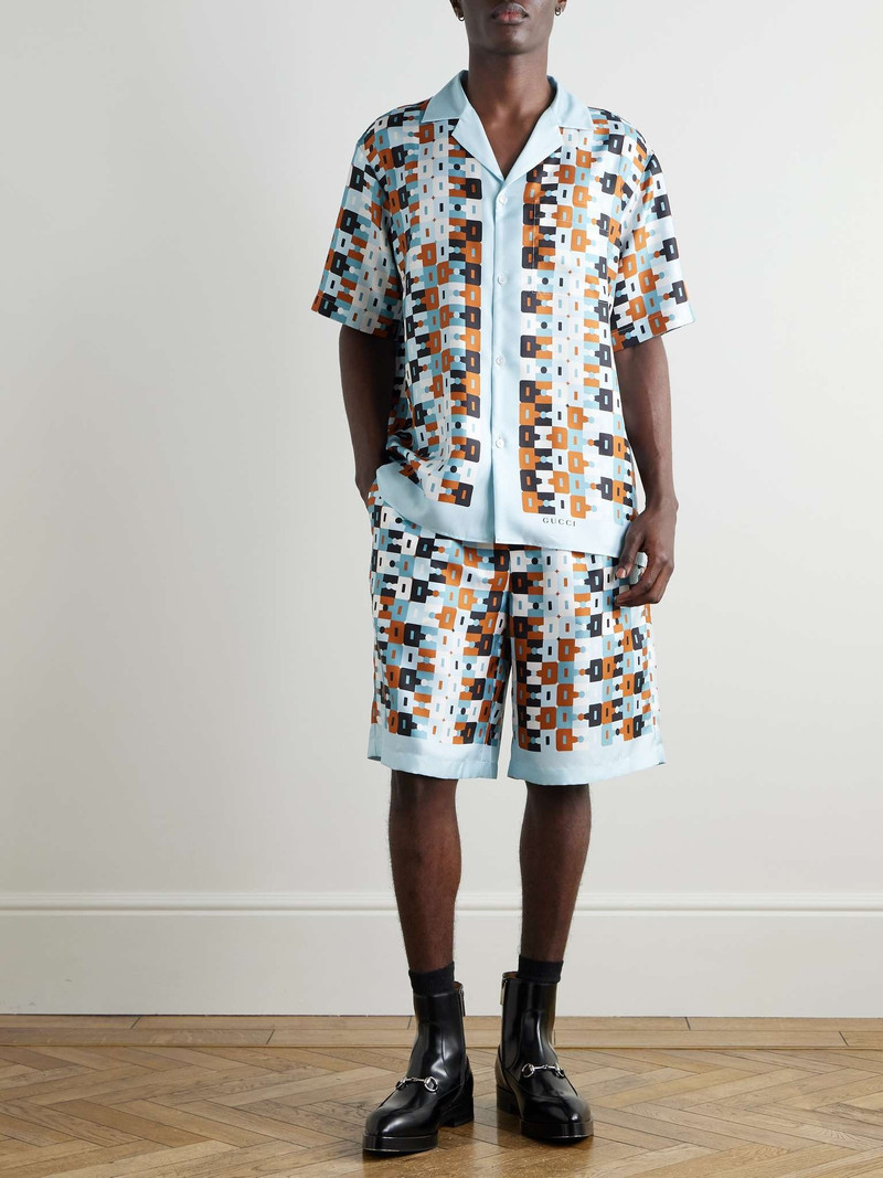 GUCCI Disco Camp-Collar Printed Silk-Twill Shirt outlook