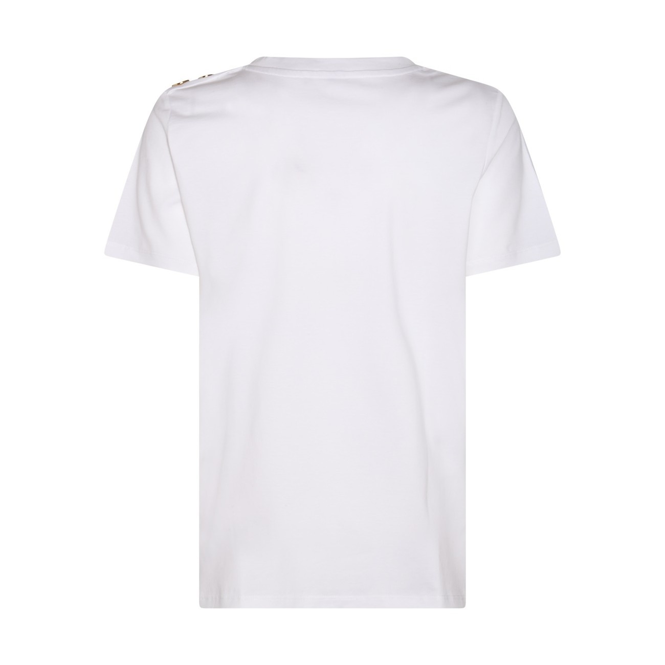 white and black cotton t-shirt - 2