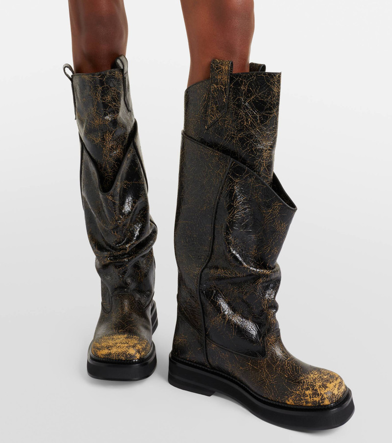 Passeggiata leather combat boots 2