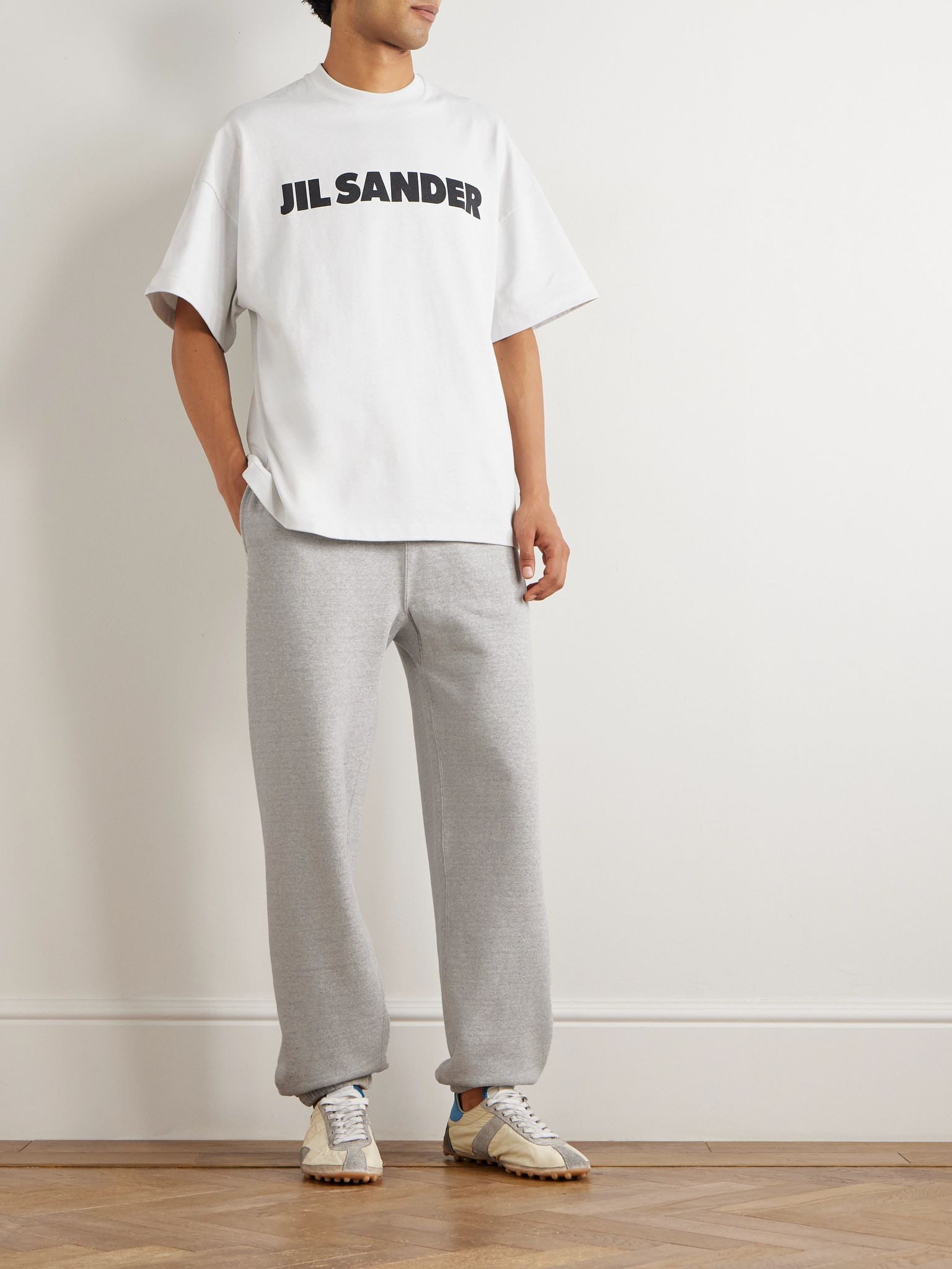 Tapered Cotton-Jersey Sweatpants Gray - 2