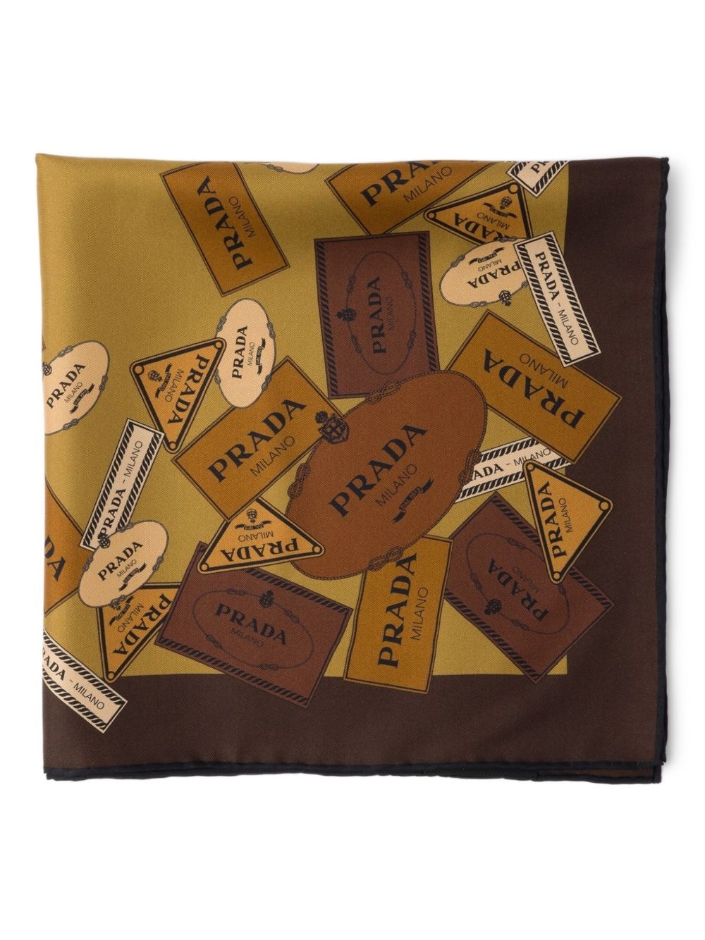 Heritage-print twill scarf - 2