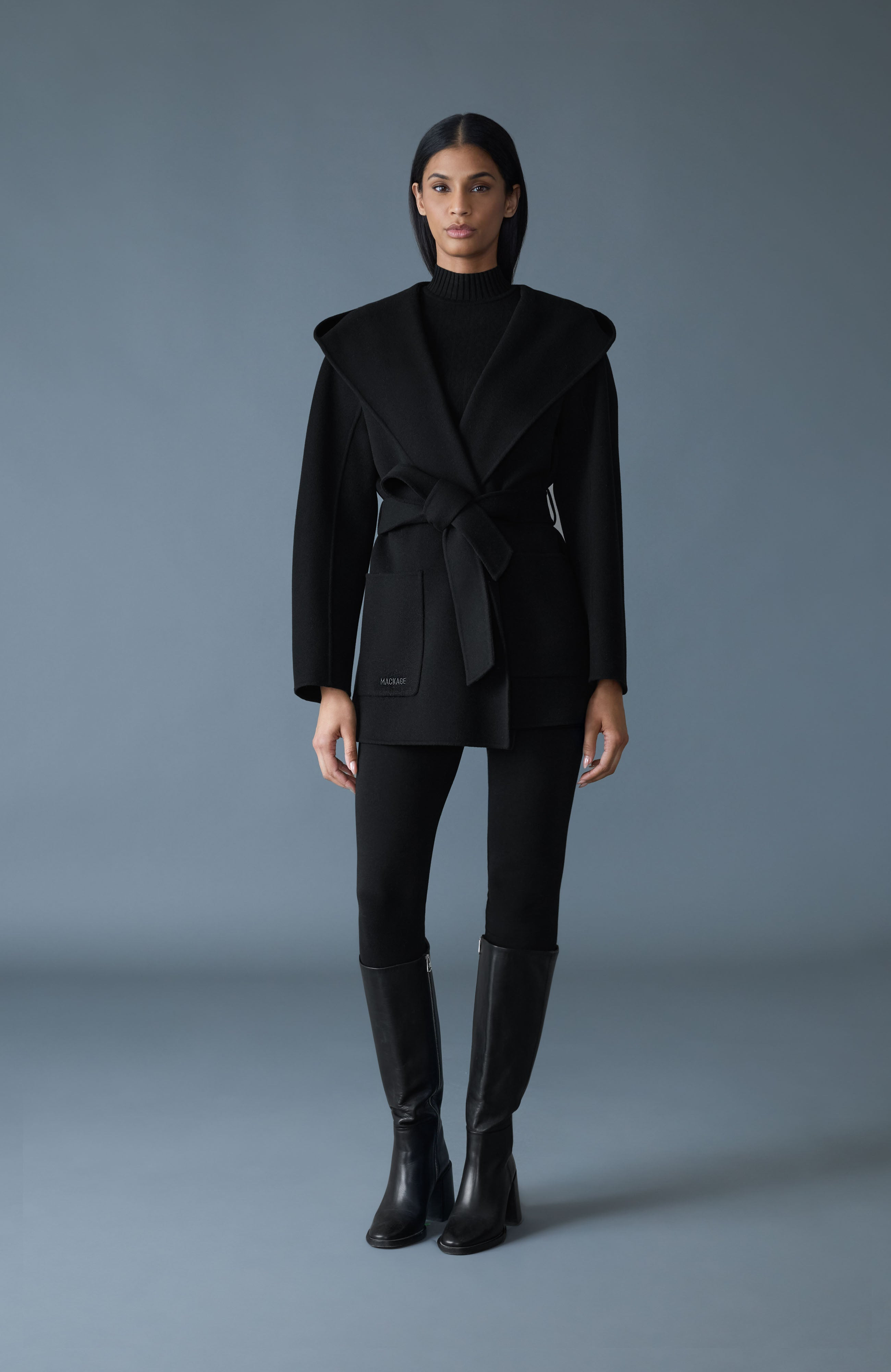 PAYA Wool Wrap Coat With Sash Belt - 2