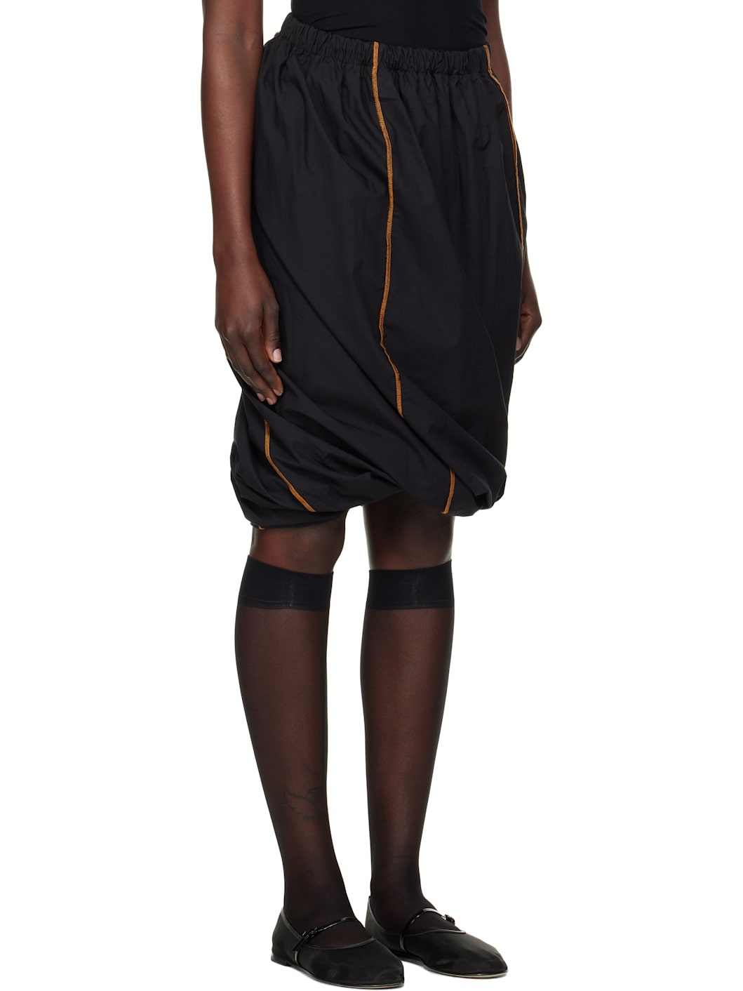 Black Turn Midi Skirt - 2