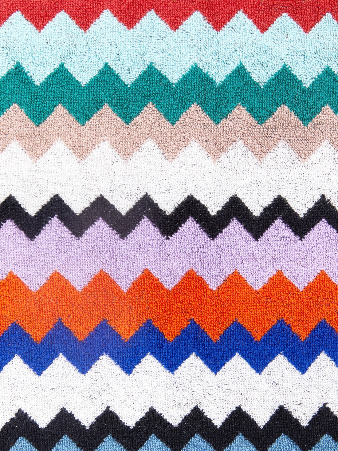 Riverbero 100x180 cm beach towel in zigzag cotton terry cloth - 4
