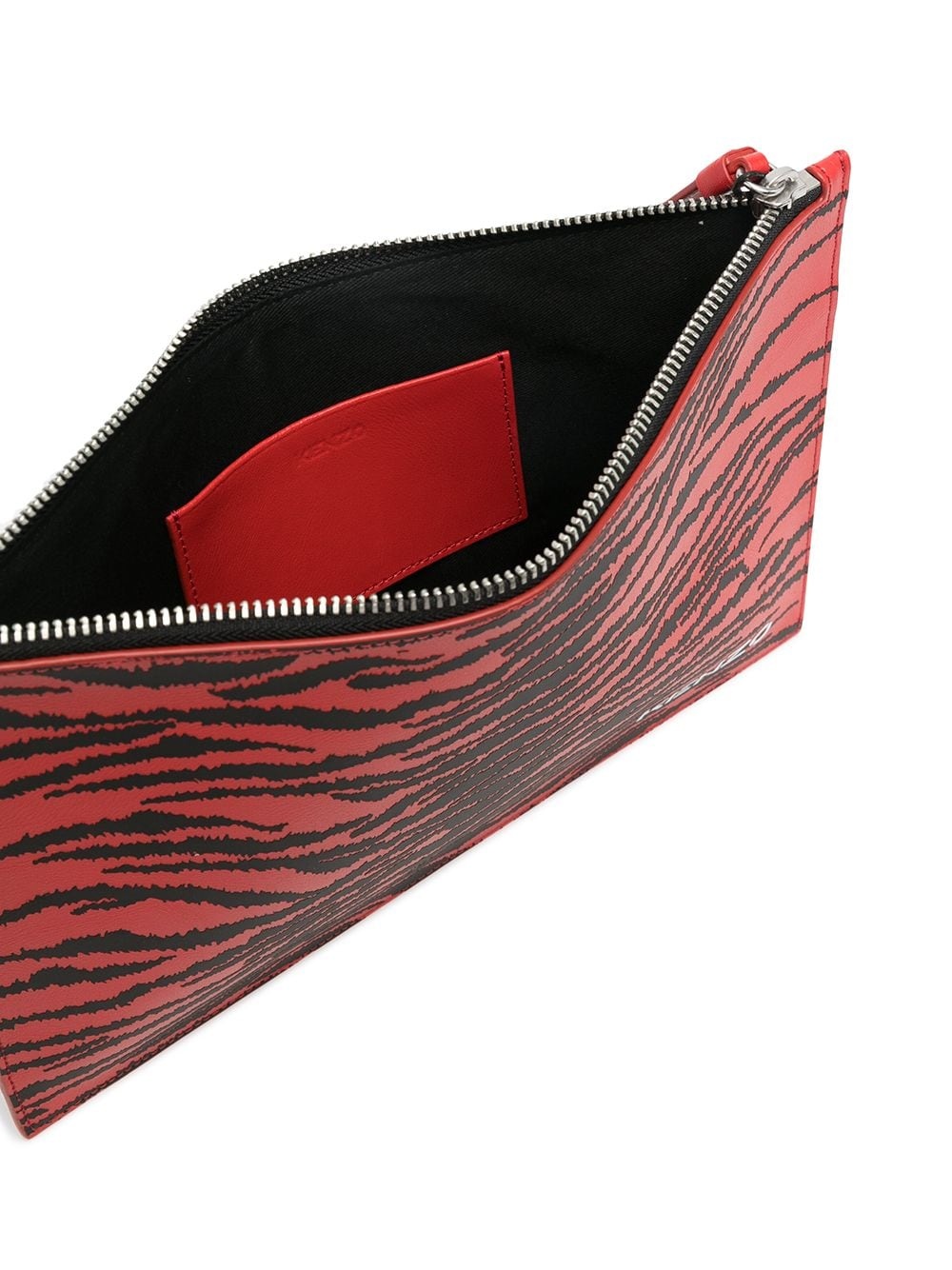 tiger-print clutch bag - 5