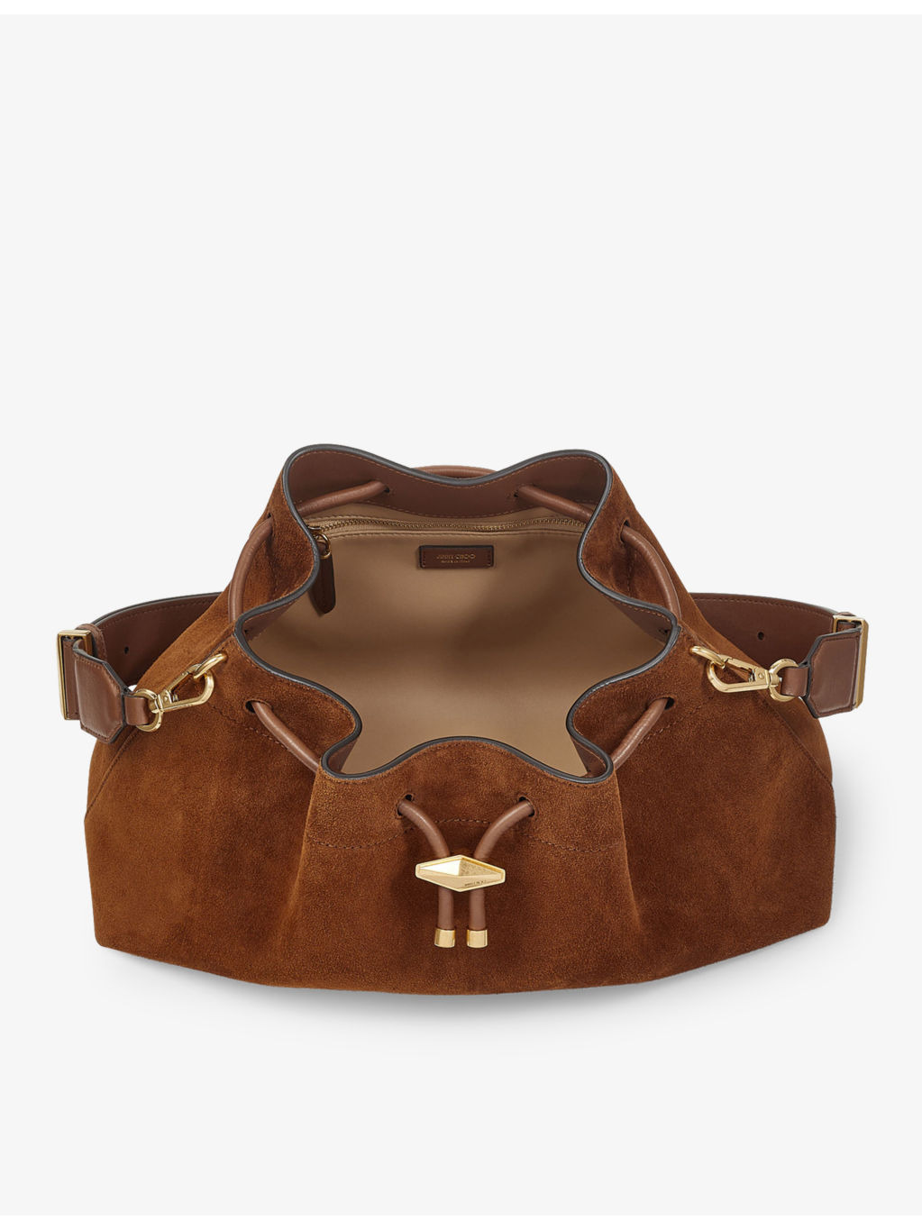 Cinch suede shoulder bag - 4