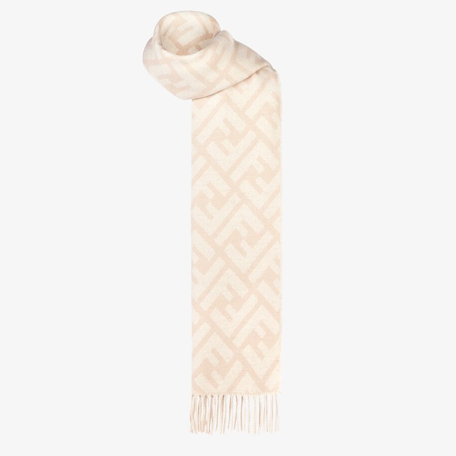 Pale pink cashmere scarf - 2