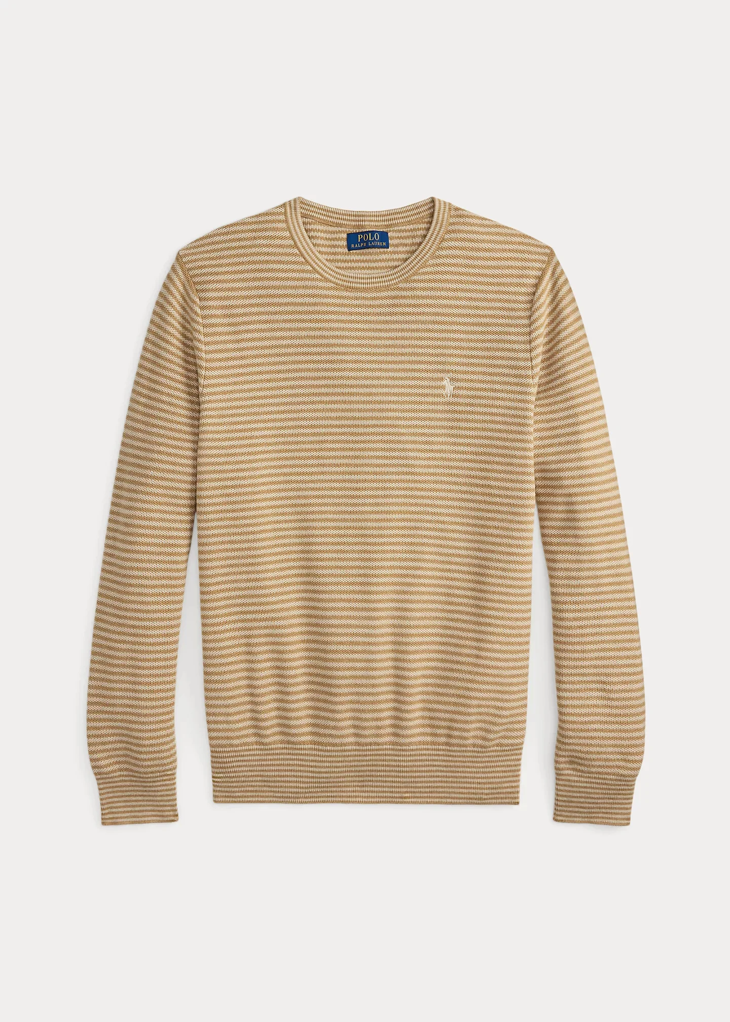 Mesh-Knit Striped Cotton Sweater - 1
